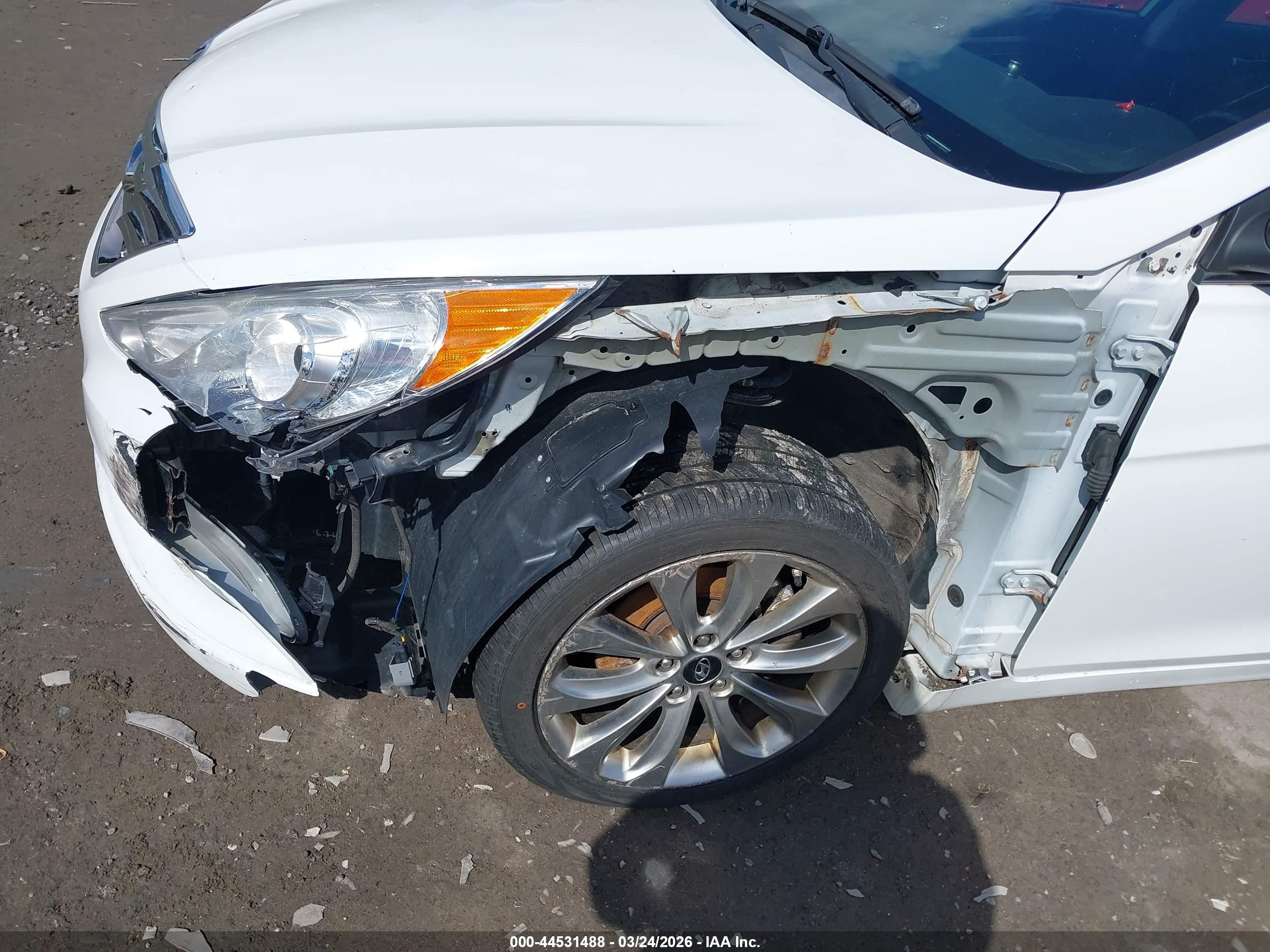 2013 Hyundai Sonata Se White vin: 5NPEC4ACXDH801430