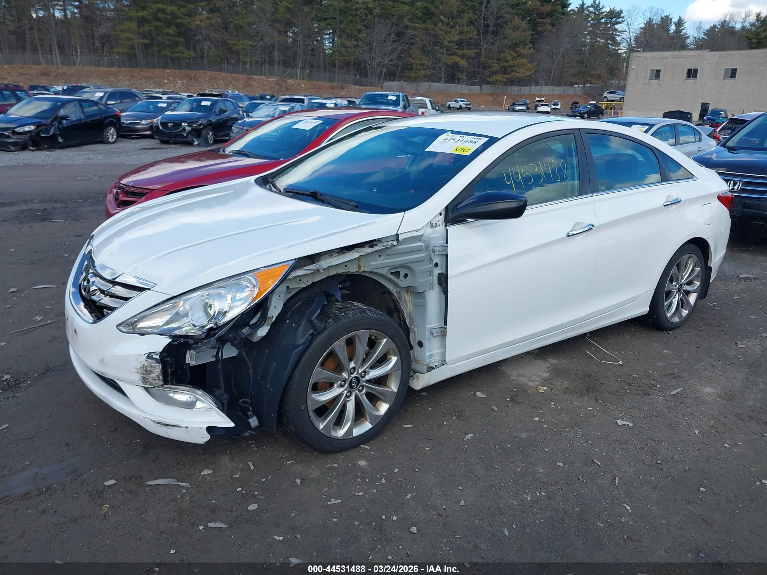 2013 Hyundai Sonata Se White vin: 5NPEC4ACXDH801430
