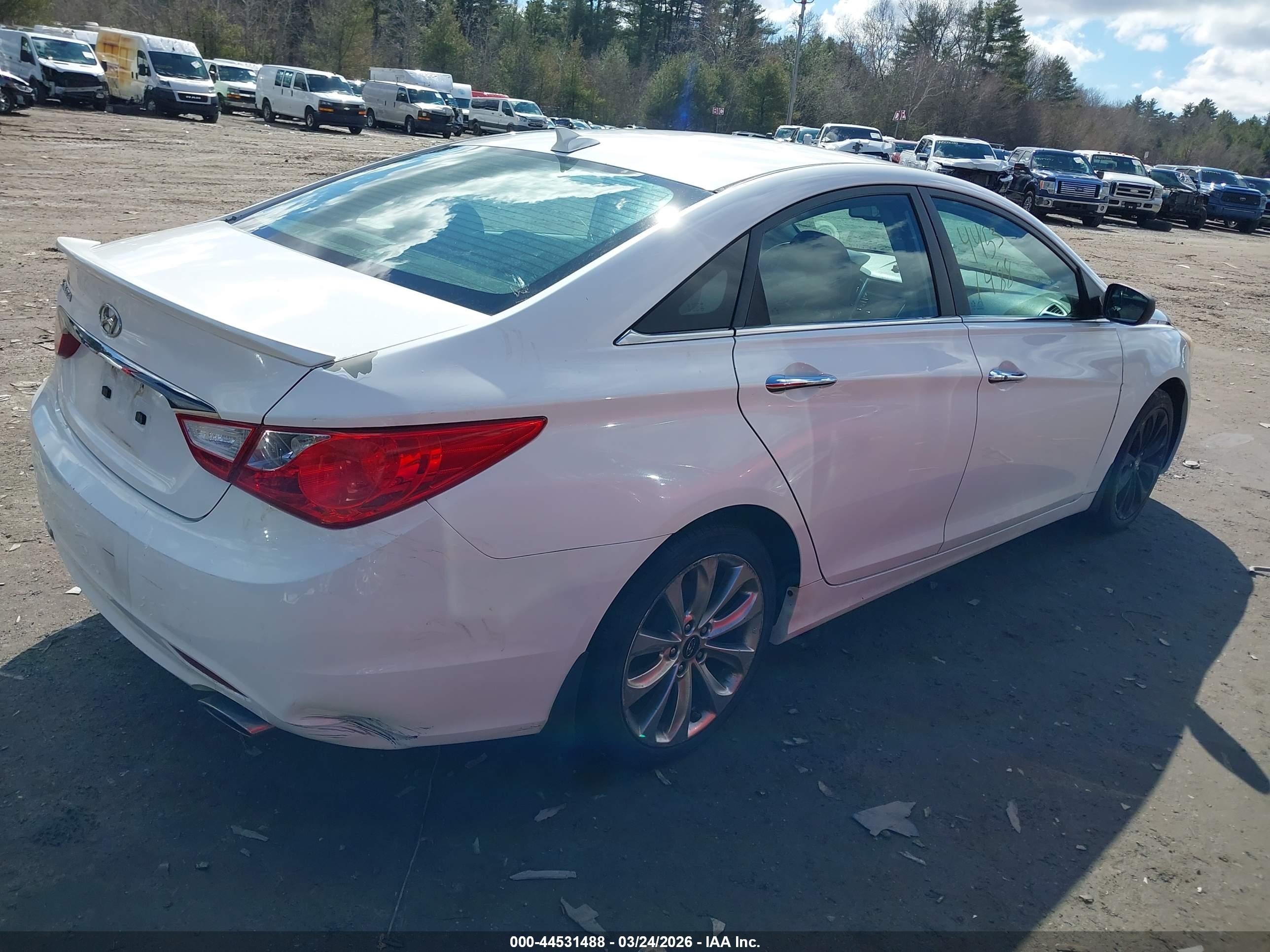 2013 Hyundai Sonata Se White vin: 5NPEC4ACXDH801430