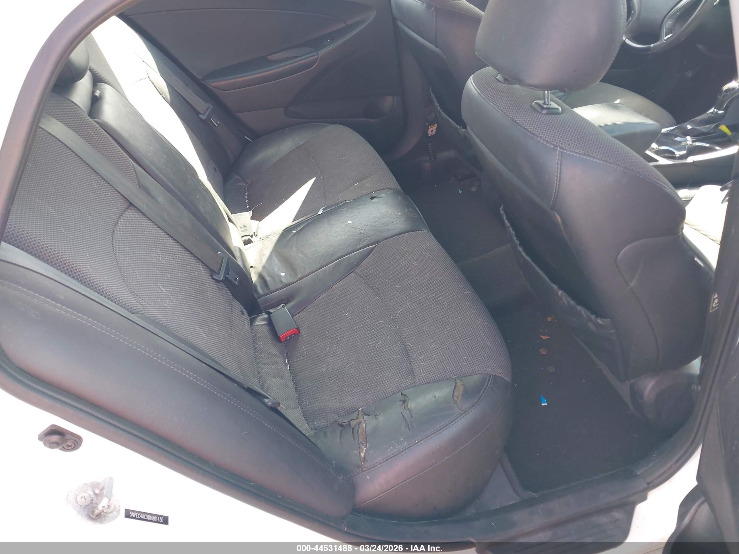 2013 Hyundai Sonata Se White vin: 5NPEC4ACXDH801430