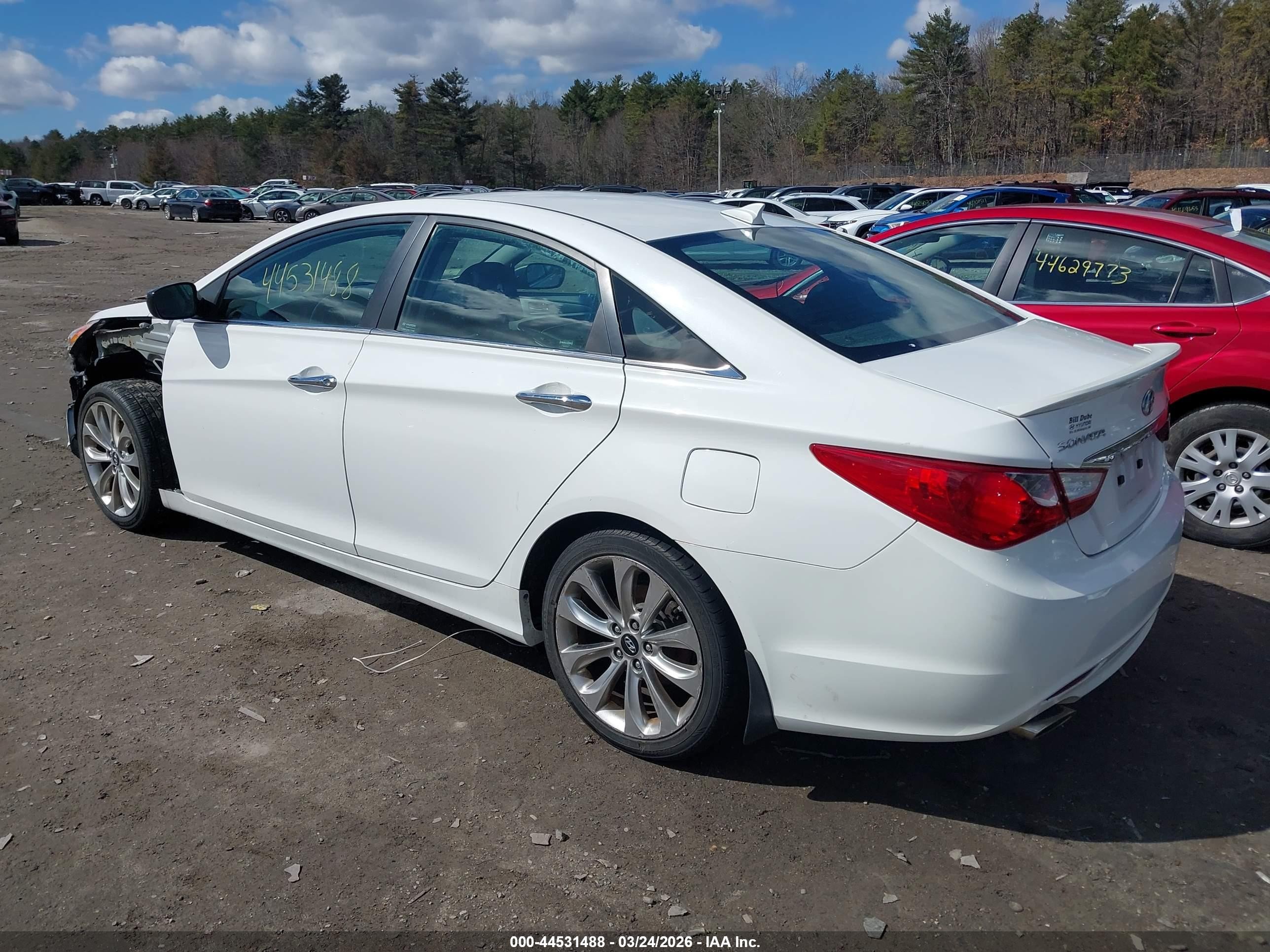 2013 Hyundai Sonata Se White vin: 5NPEC4ACXDH801430
