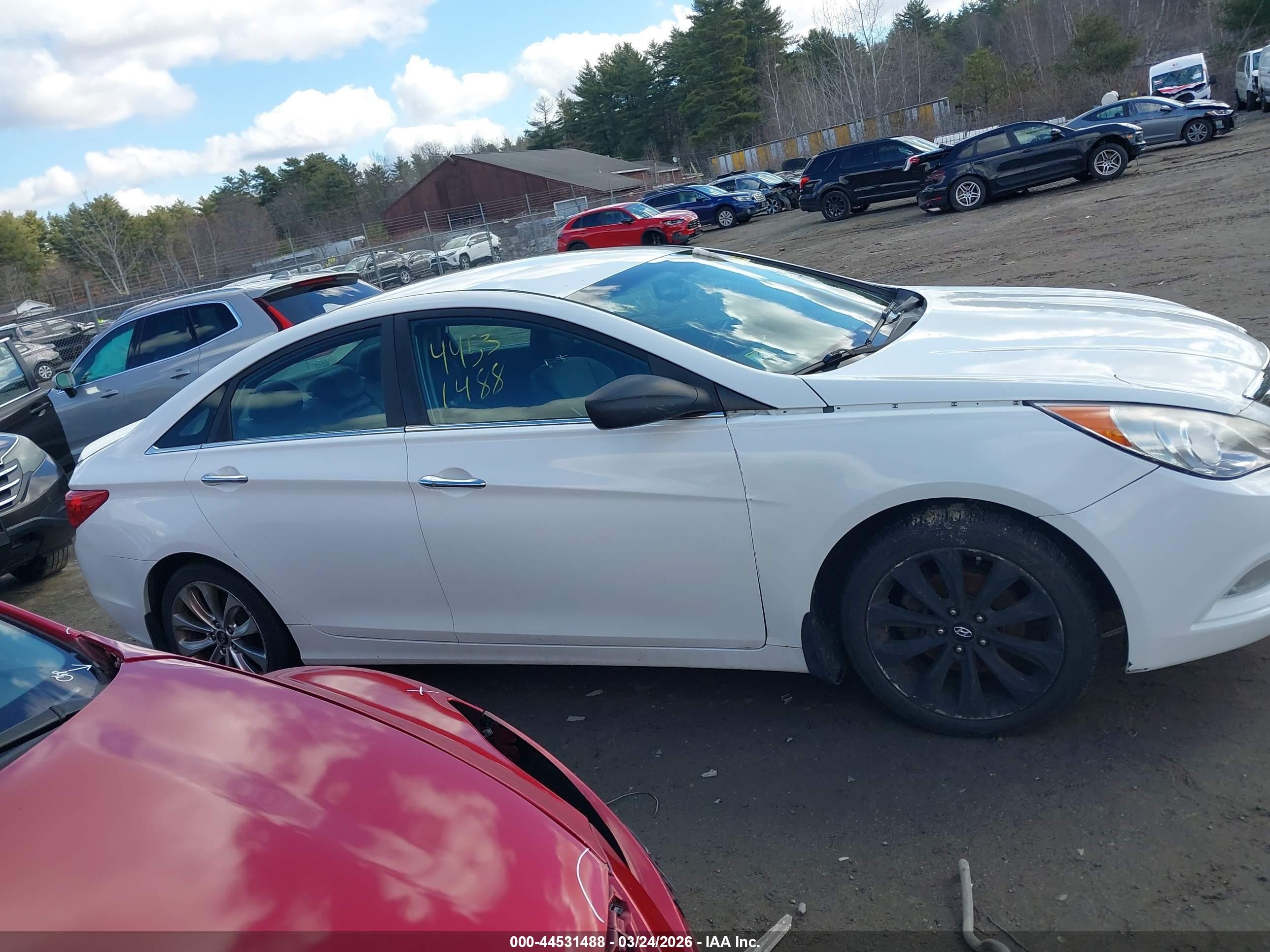 2013 Hyundai Sonata Se White vin: 5NPEC4ACXDH801430