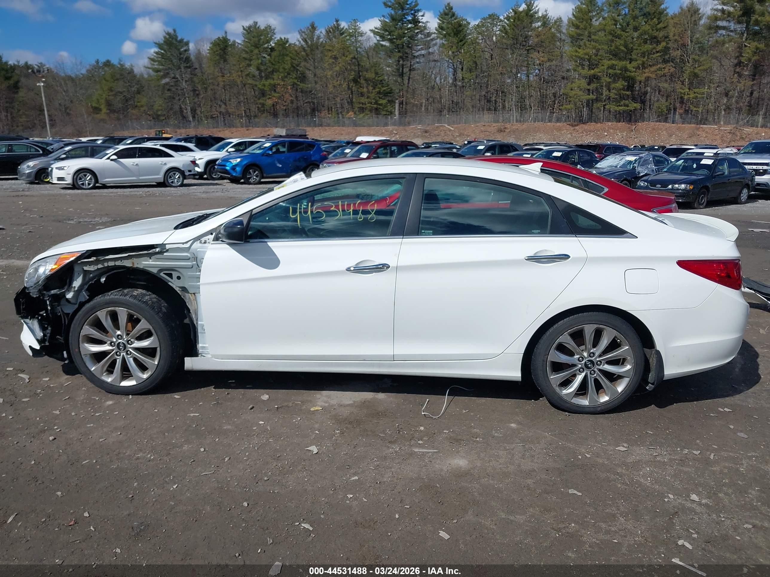 2013 Hyundai Sonata Se White vin: 5NPEC4ACXDH801430
