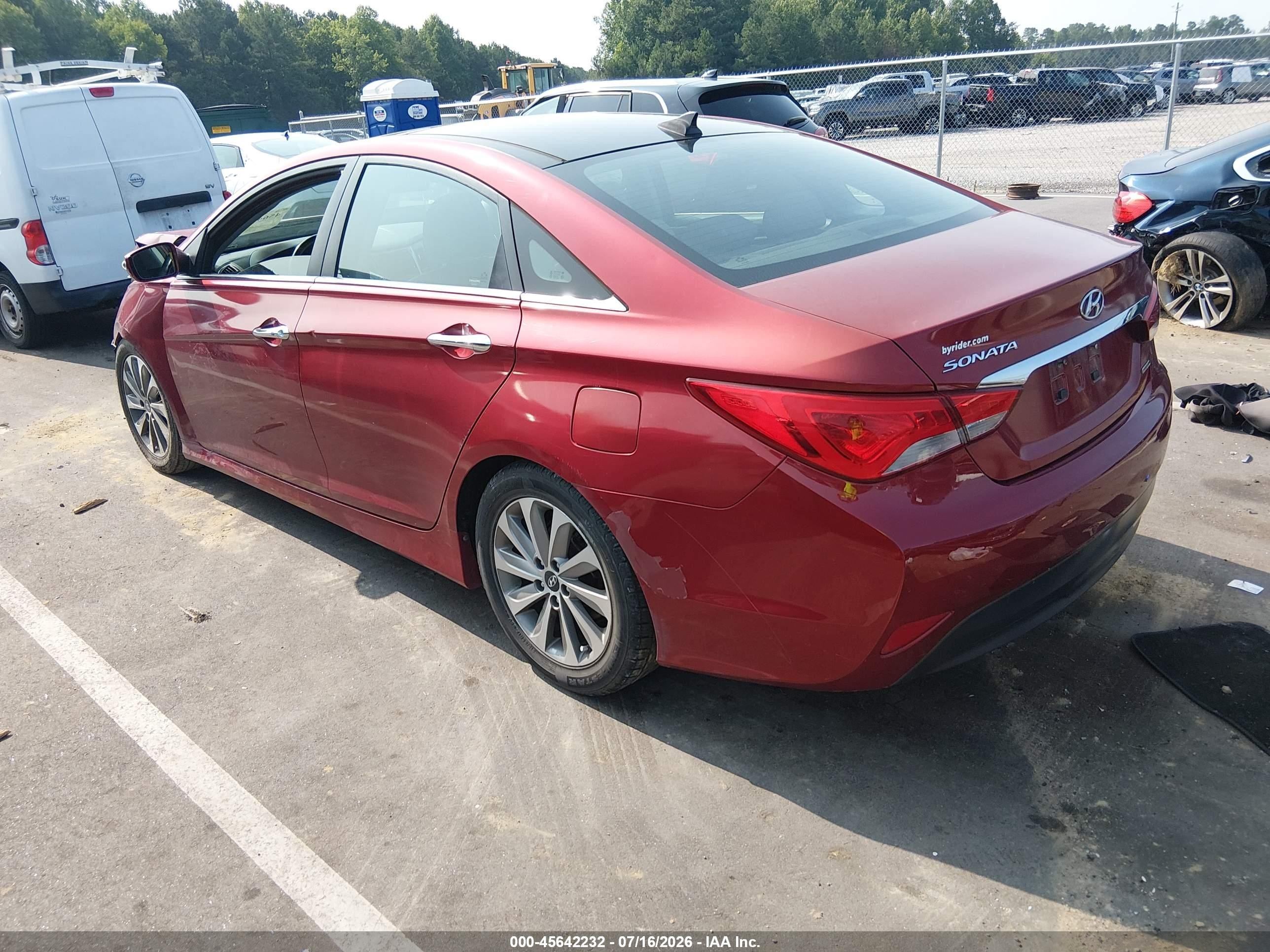 2014 Hyundai Sonata Limited Red vin: 5NPEC4ACXEH818052