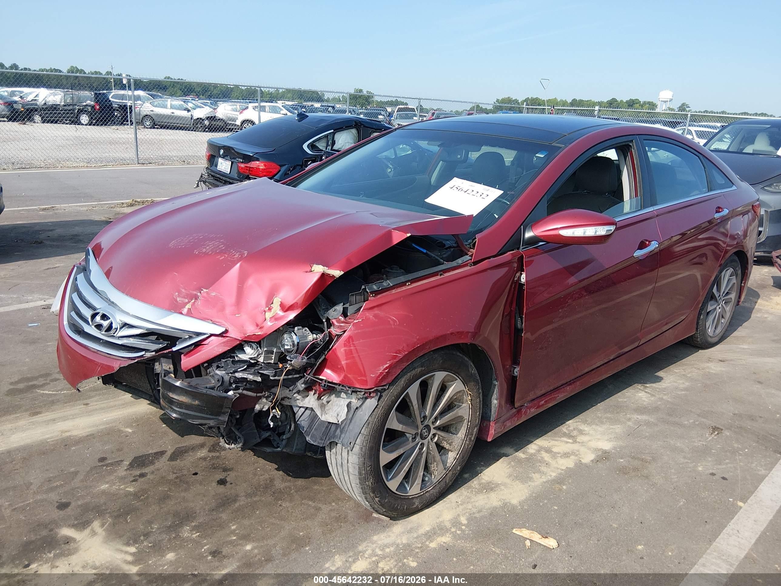 2014 Hyundai Sonata Limited Red vin: 5NPEC4ACXEH818052