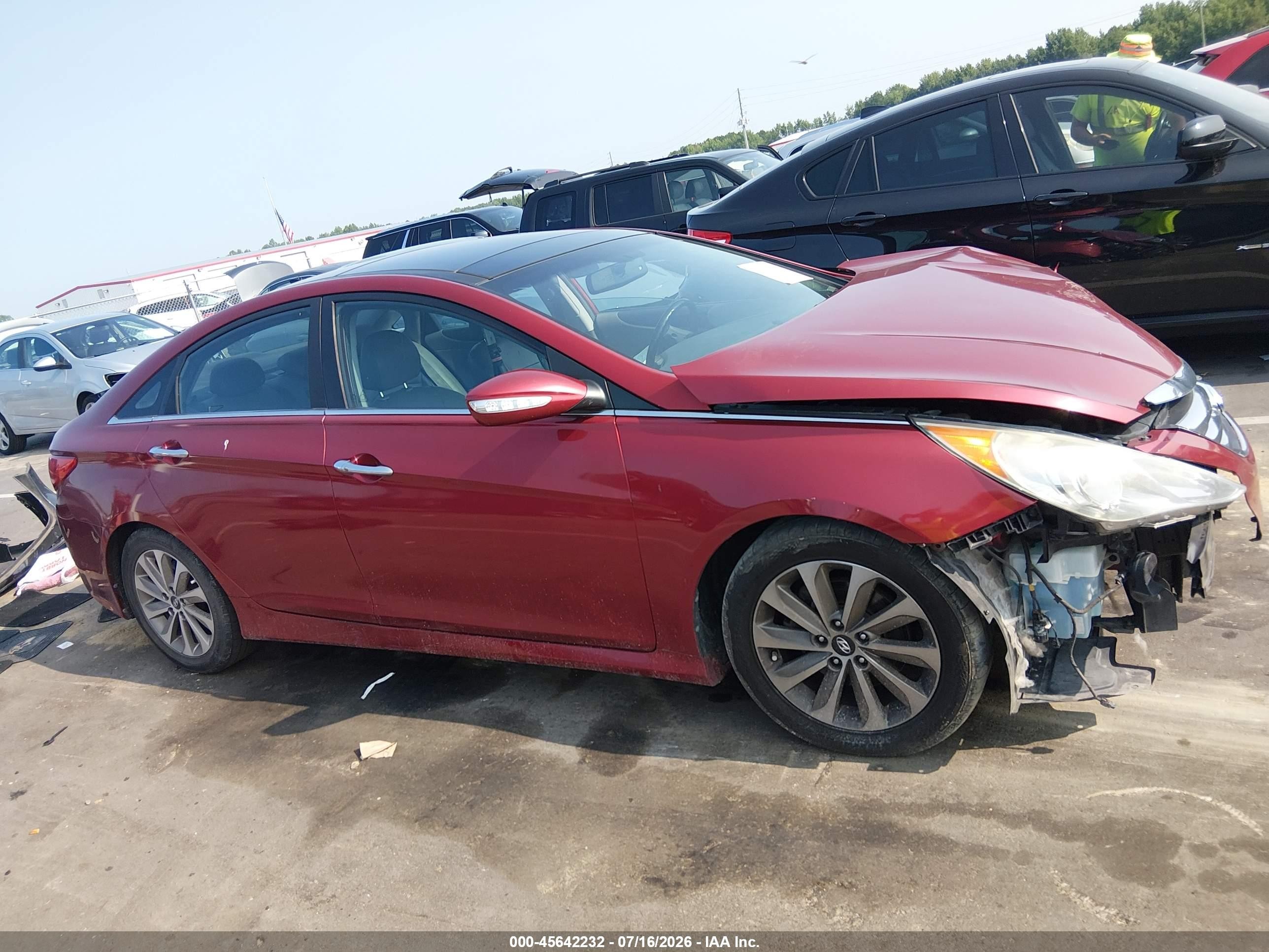 2014 Hyundai Sonata Limited Red vin: 5NPEC4ACXEH818052