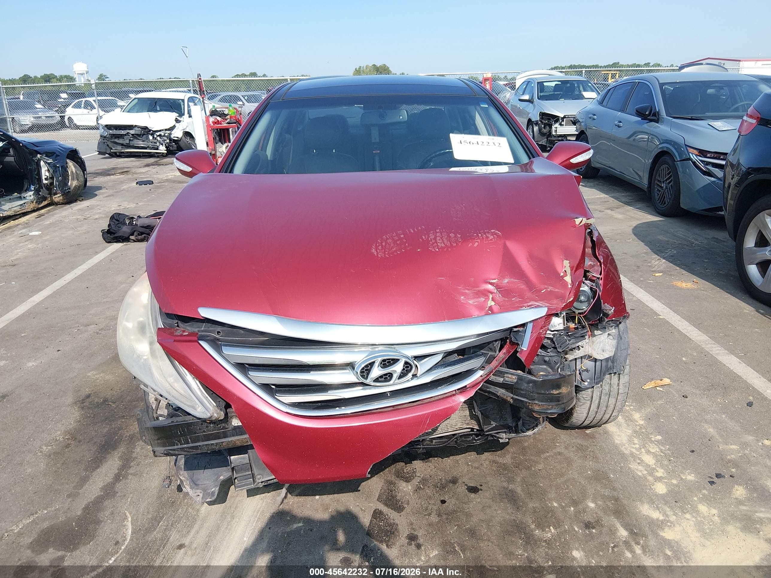 2014 Hyundai Sonata Limited Red vin: 5NPEC4ACXEH818052