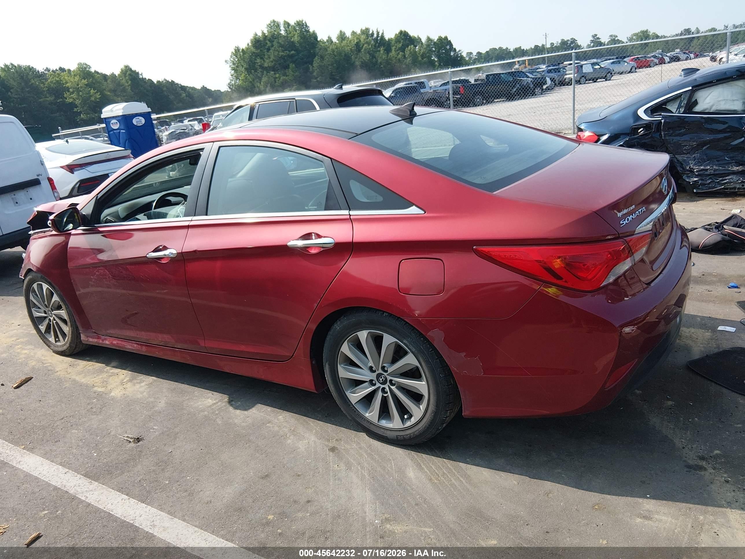 2014 Hyundai Sonata Limited Red vin: 5NPEC4ACXEH818052