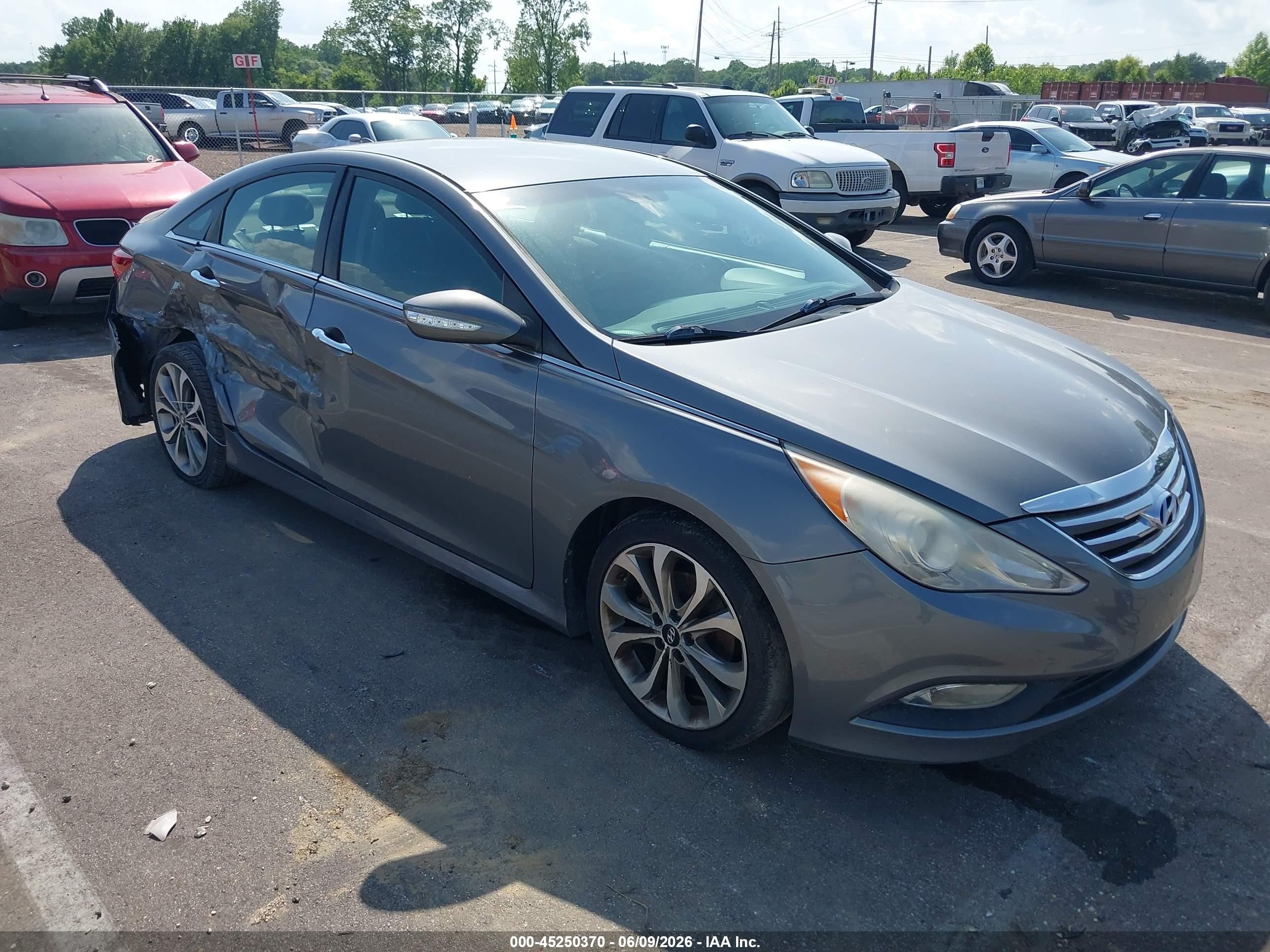 2014 Hyundai Sonata Se Gray vin: 5NPEC4ACXEH871205