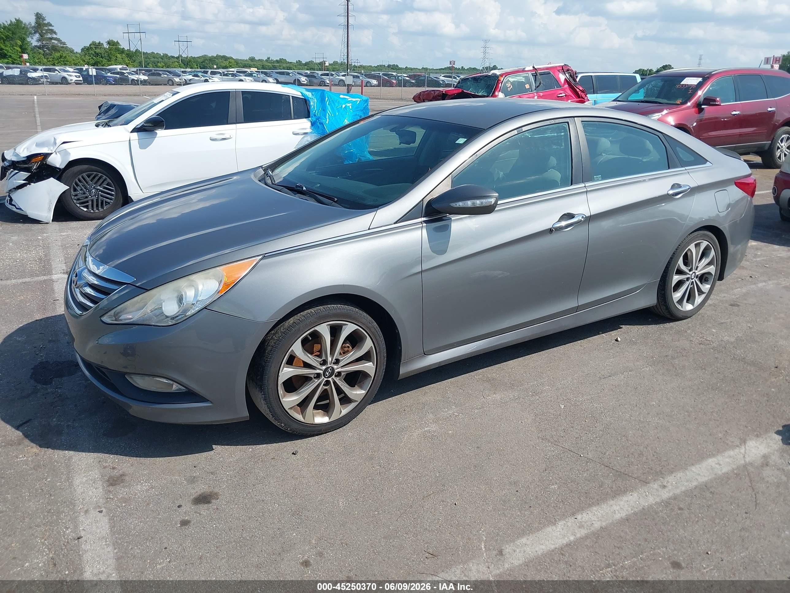 2014 Hyundai Sonata Se Gray vin: 5NPEC4ACXEH871205