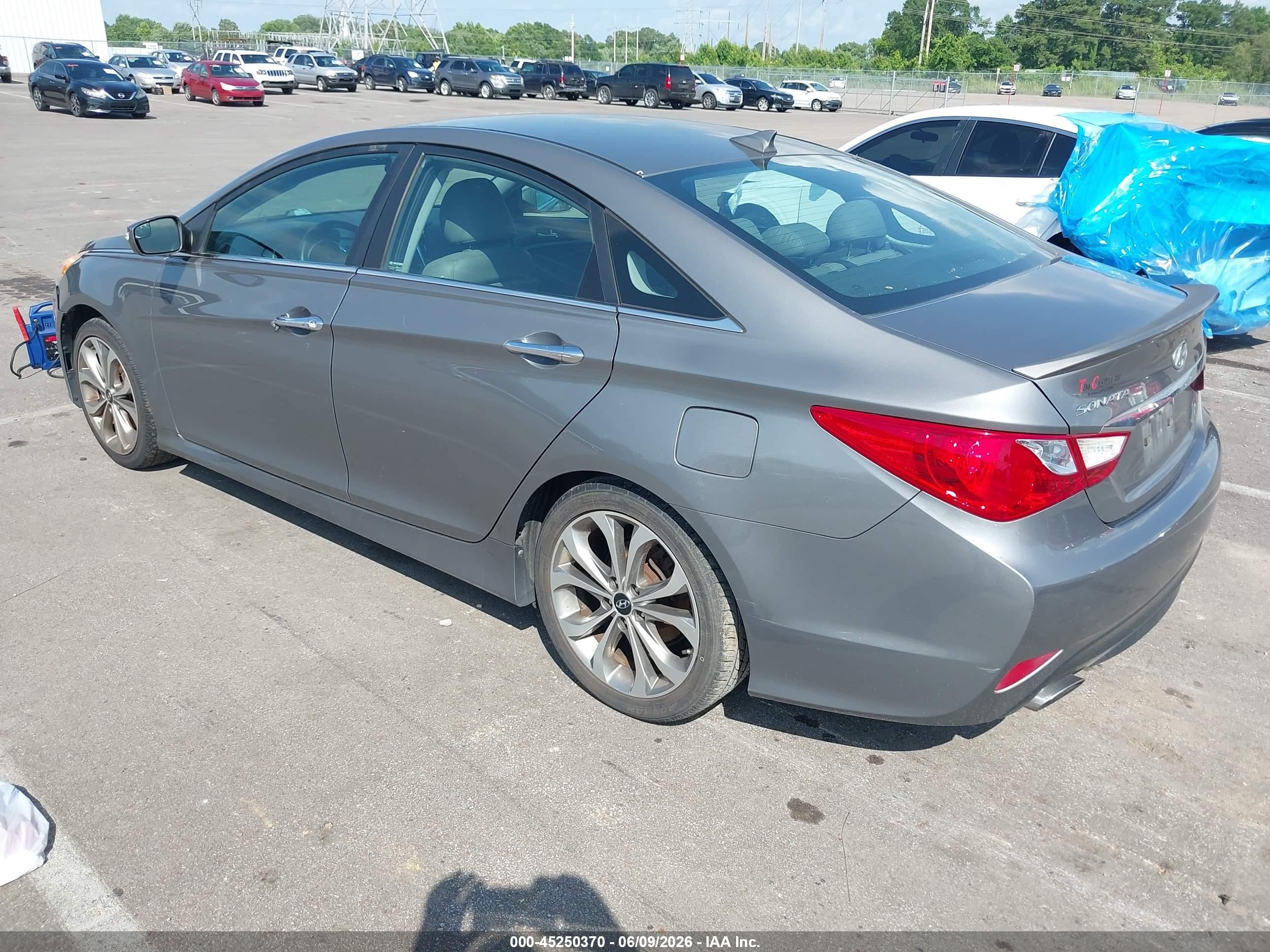 2014 Hyundai Sonata Se Gray vin: 5NPEC4ACXEH871205