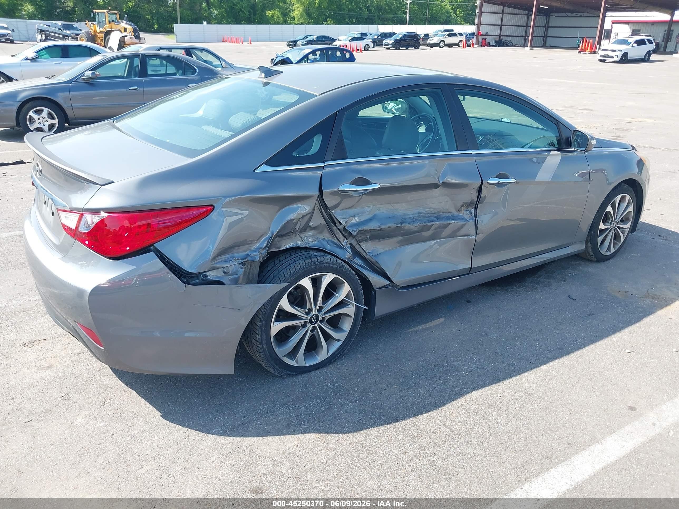 2014 Hyundai Sonata Se Gray vin: 5NPEC4ACXEH871205