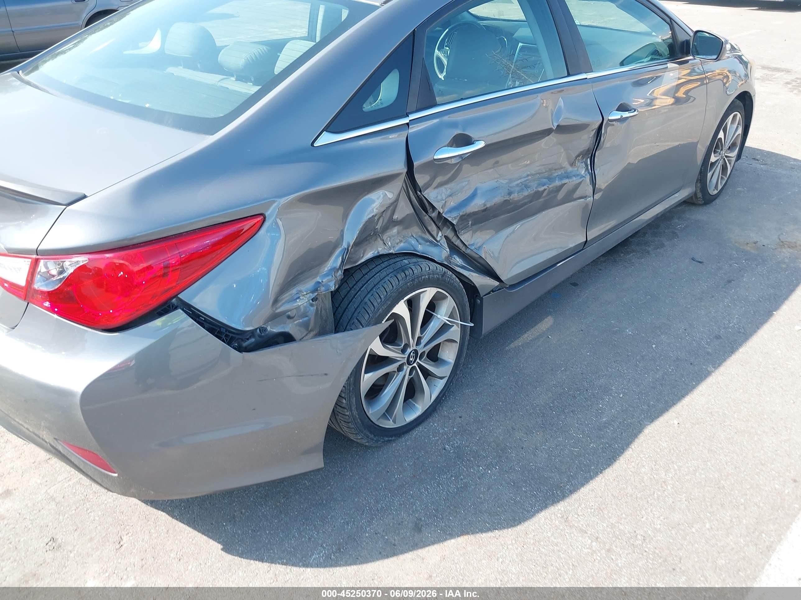 2014 Hyundai Sonata Se Gray vin: 5NPEC4ACXEH871205