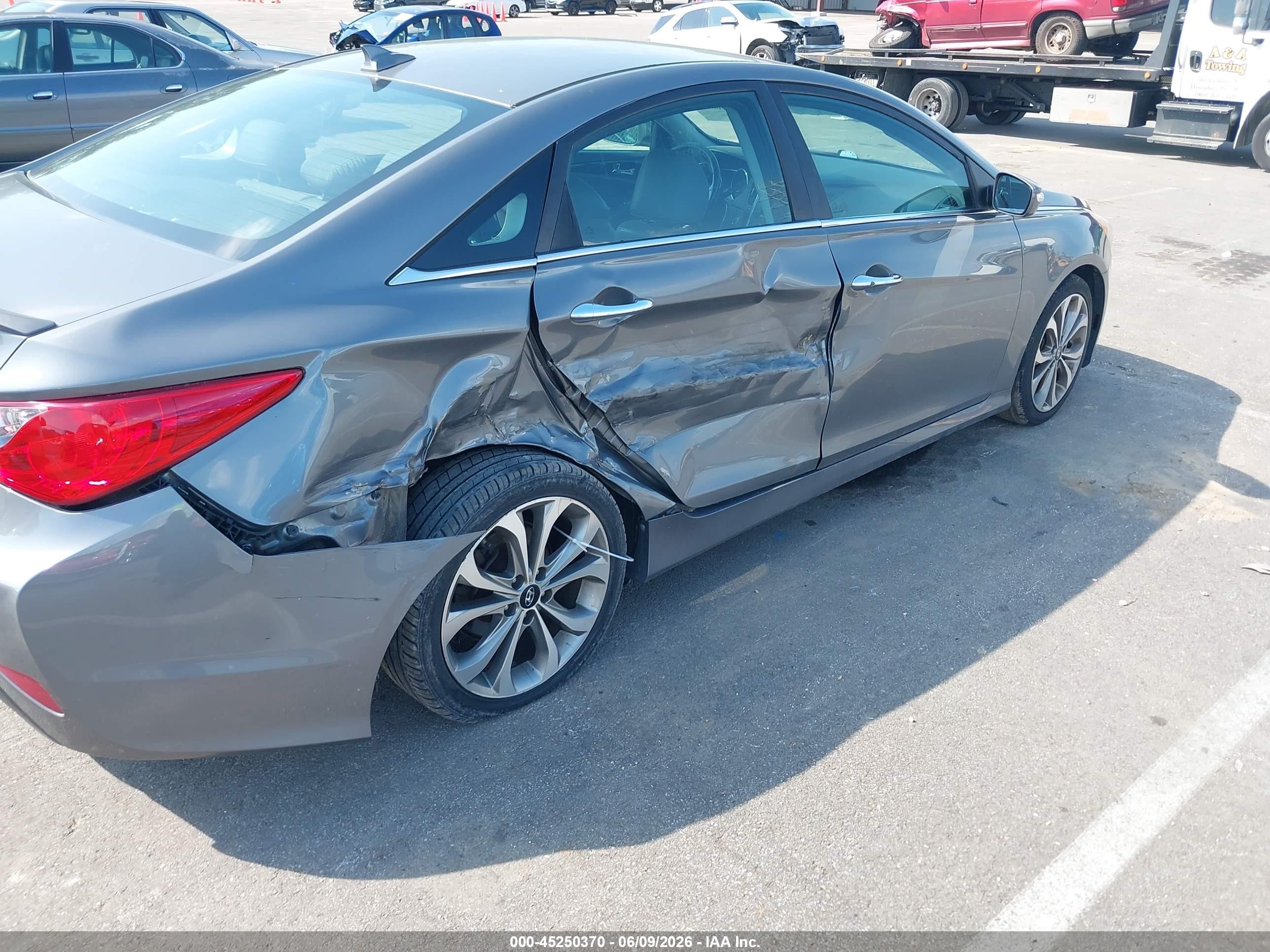 2014 Hyundai Sonata Se Gray vin: 5NPEC4ACXEH871205