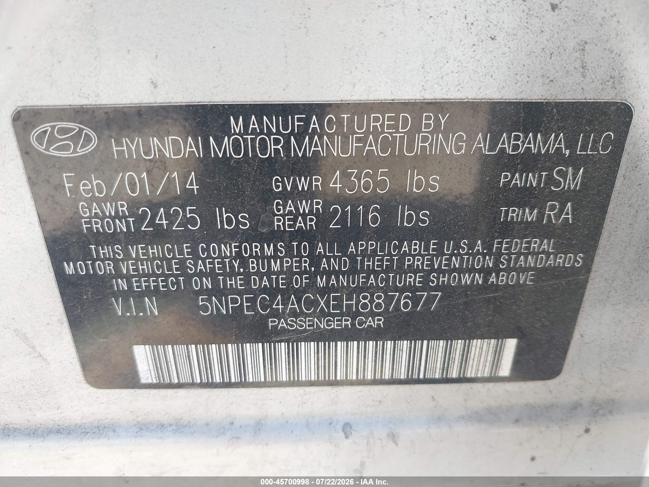 2014 Hyundai Sonata Se Серебряный vin: 5NPEC4ACXEH887677