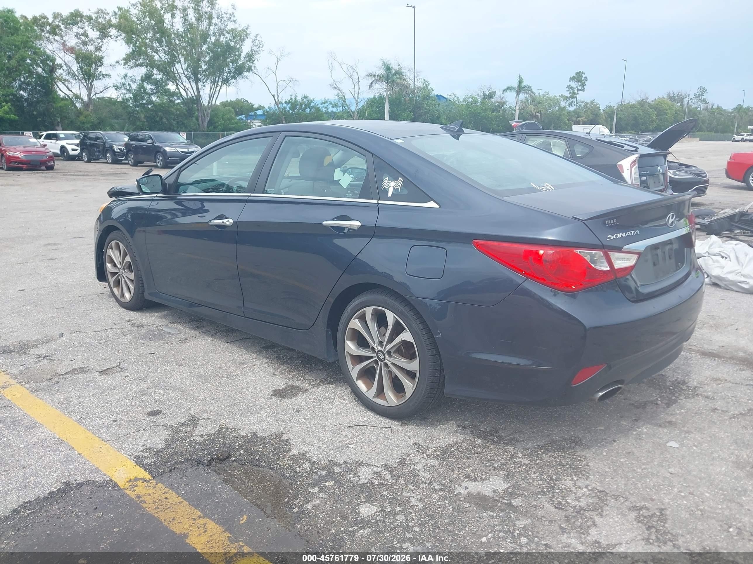 2014 Hyundai Sonata Se Blue vin: 5NPEC4ACXEH898890