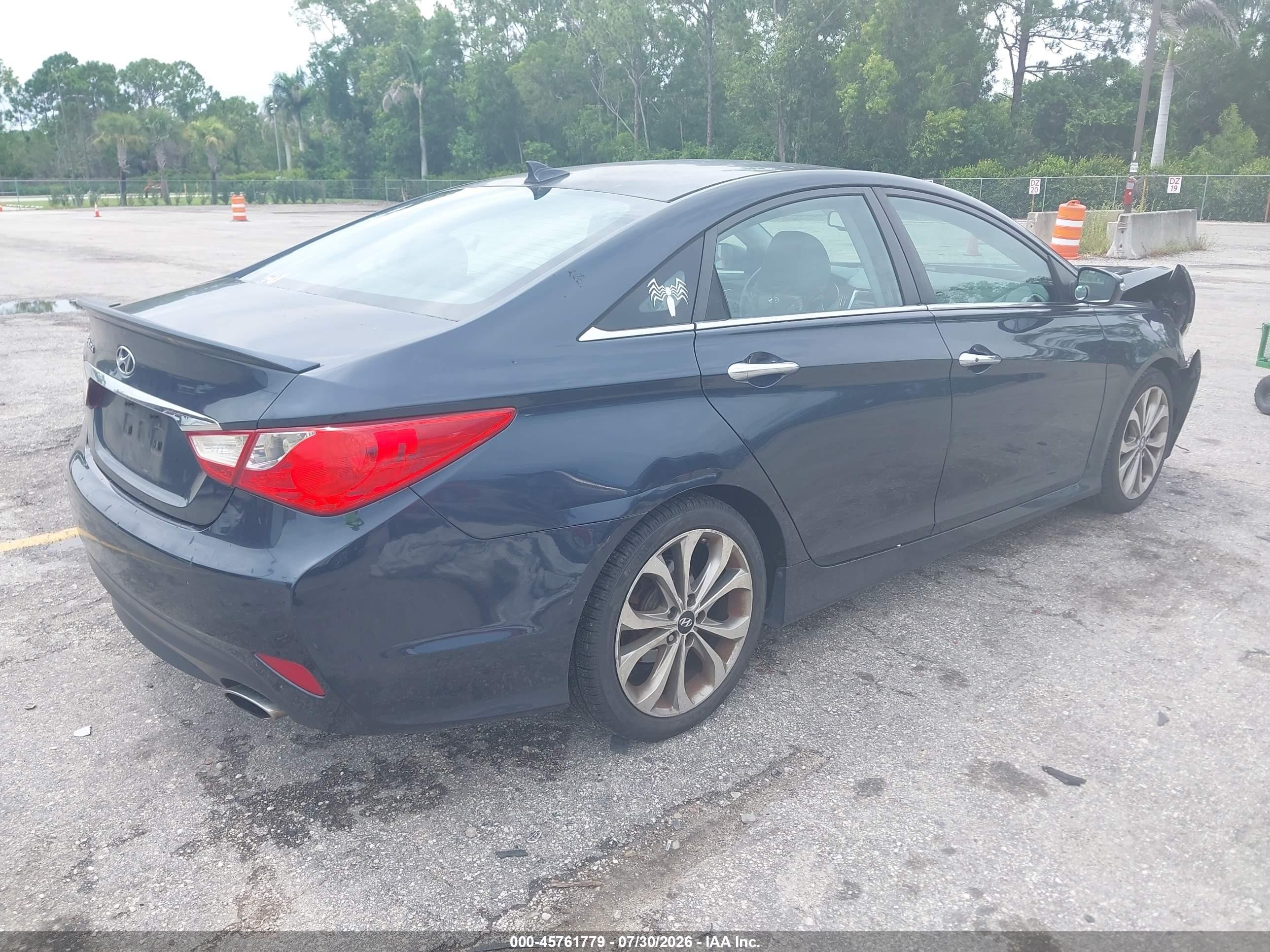 2014 Hyundai Sonata Se Blue vin: 5NPEC4ACXEH898890