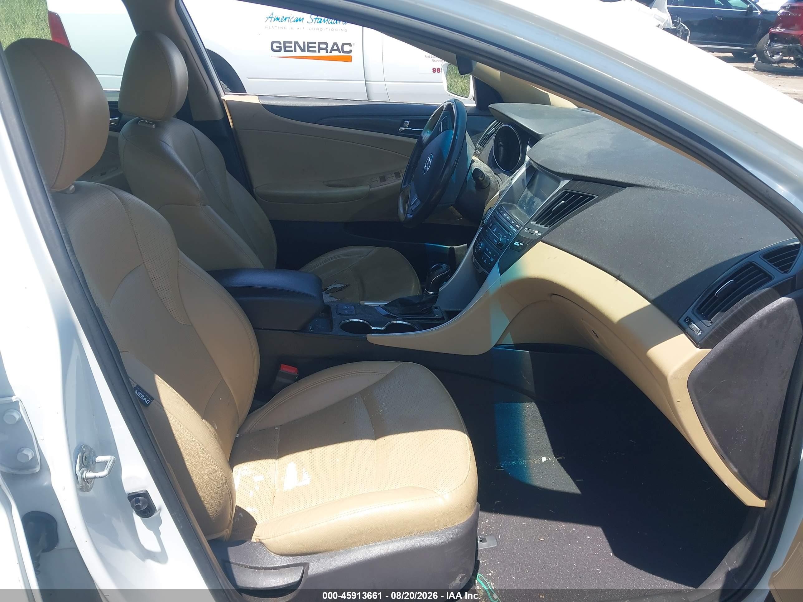 2014 Hyundai Sonata Limited White vin: 5NPEC4ACXEH907376