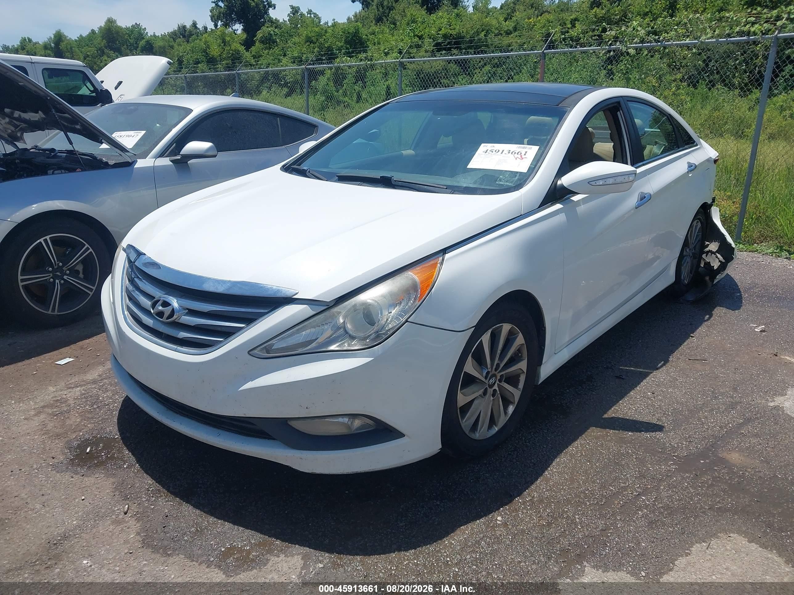 2014 Hyundai Sonata Limited White vin: 5NPEC4ACXEH907376