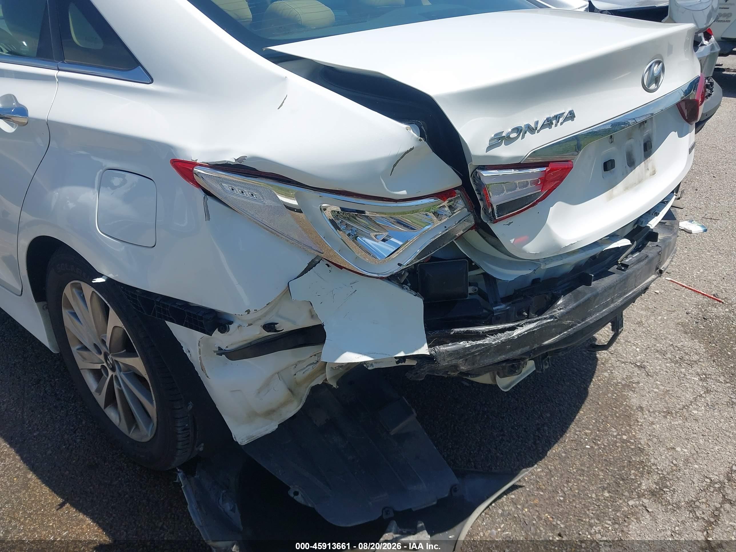 2014 Hyundai Sonata Limited White vin: 5NPEC4ACXEH907376