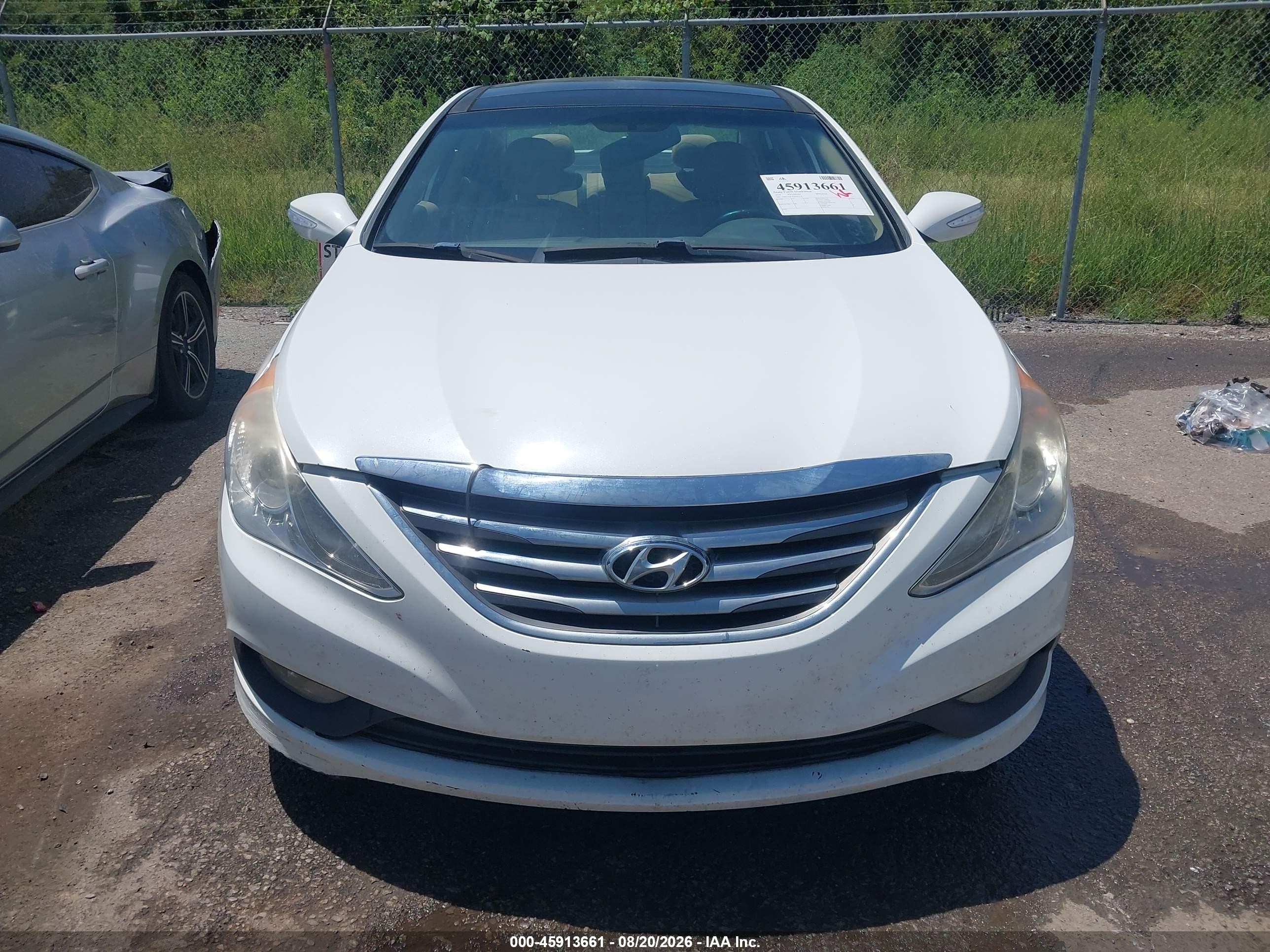 2014 Hyundai Sonata Limited White vin: 5NPEC4ACXEH907376