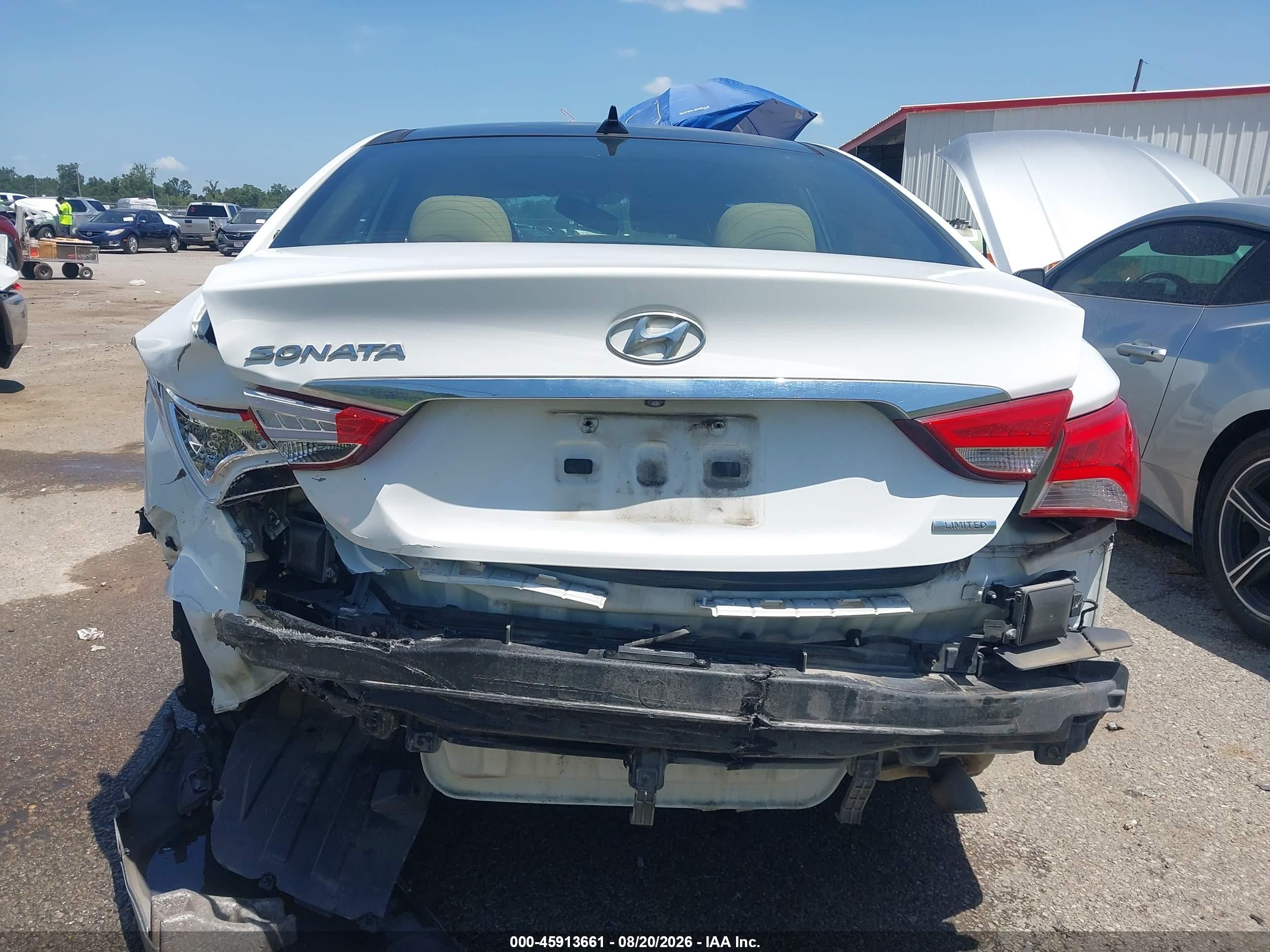 2014 Hyundai Sonata Limited White vin: 5NPEC4ACXEH907376