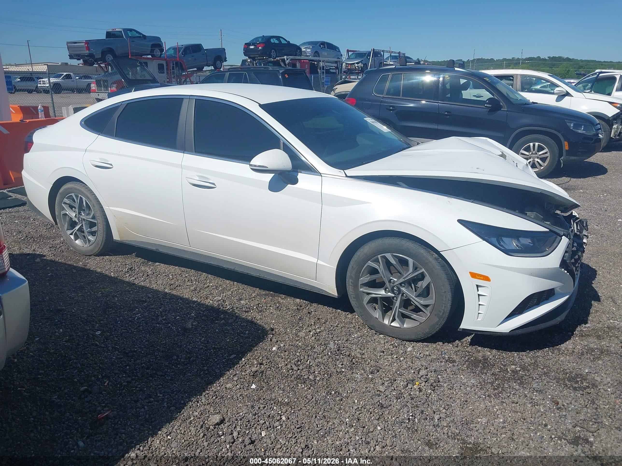 2020 Hyundai Sonata Sel White vin: 5NPEF4JA4LH002750
