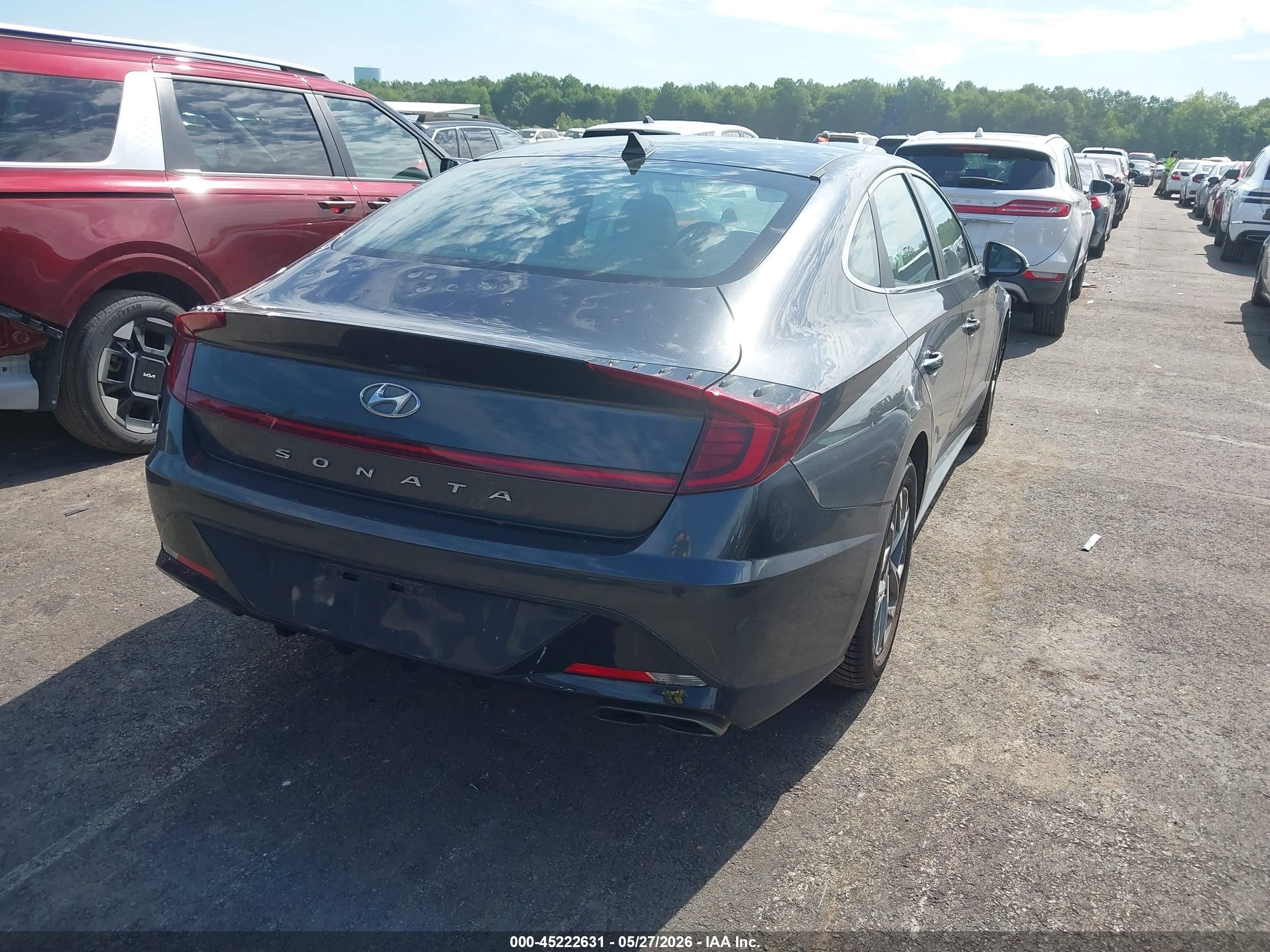 2020 Hyundai Sonata Sel Серый vin: 5NPEF4JA8LH010575