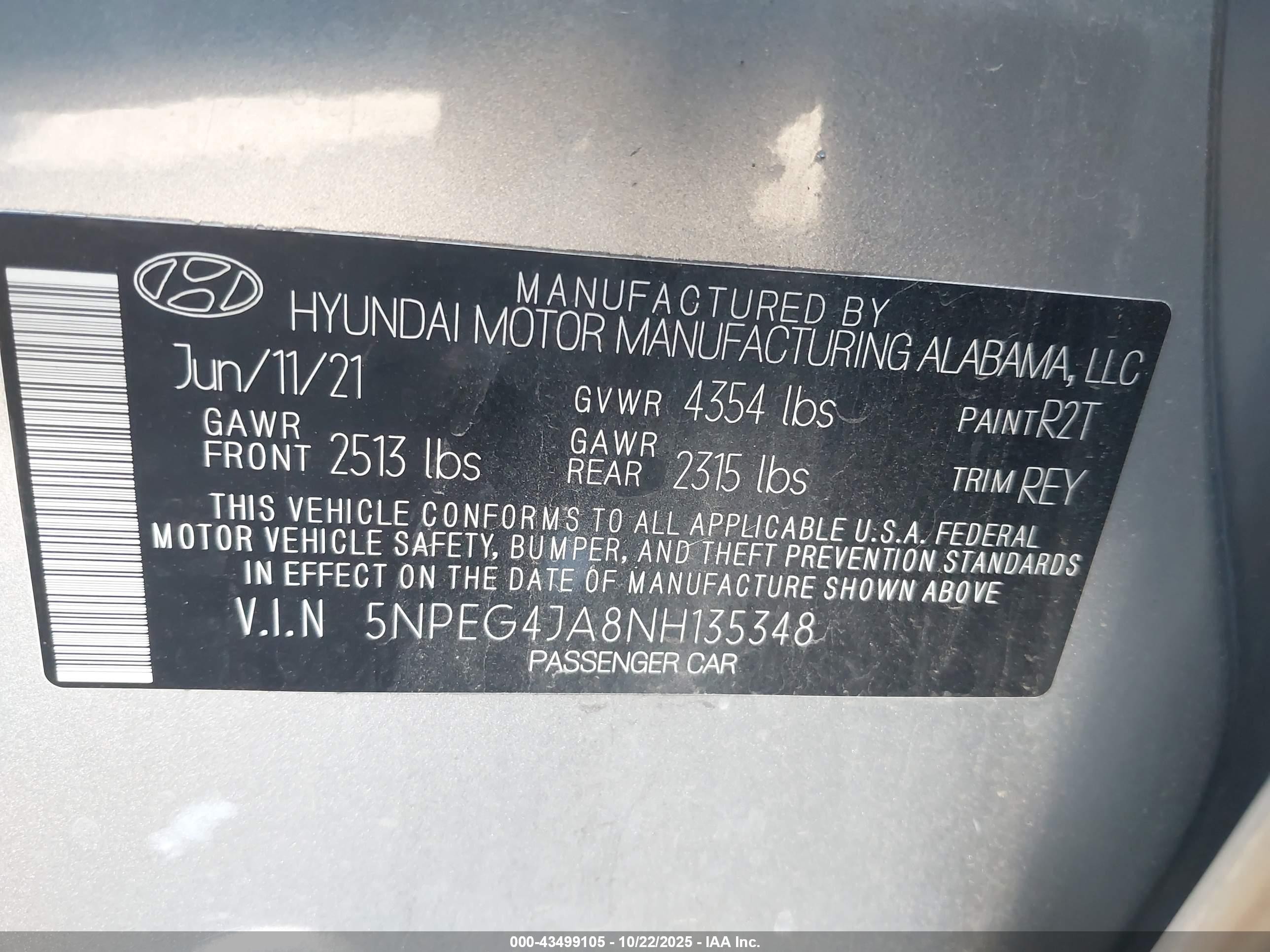 2022 Hyundai Sonata Se Silver vin: 5NPEG4JA8NH135348