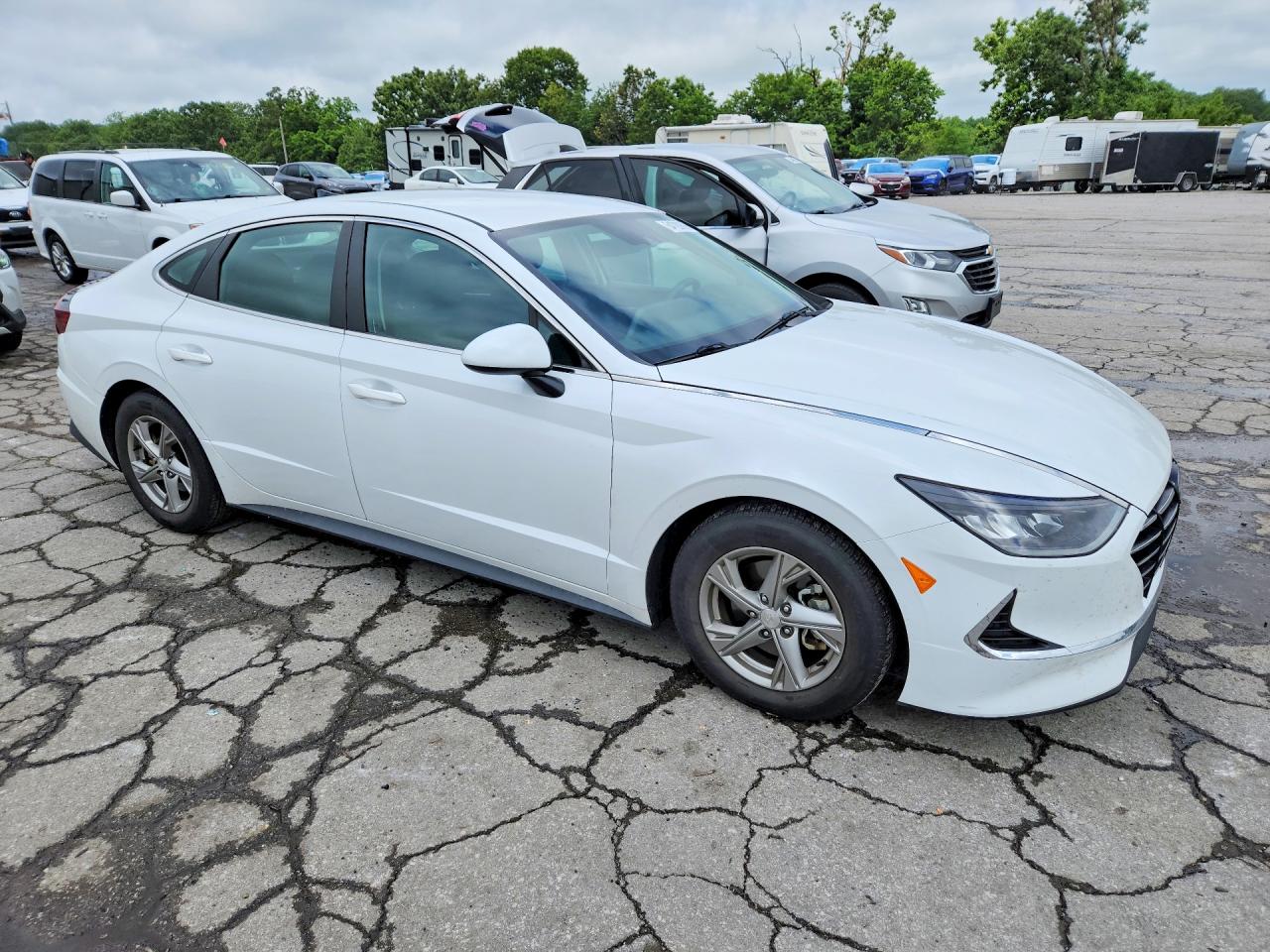 2021 Hyundai Sonata Se White vin: 5NPEG4JA9MH124986