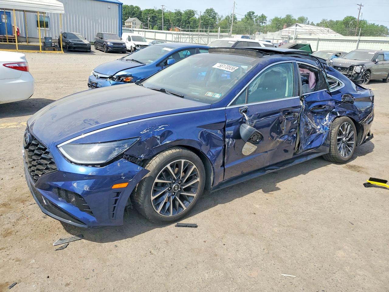 2020 Hyundai Sonata Limited Blue vin: 5NPEH4J20LH015613
