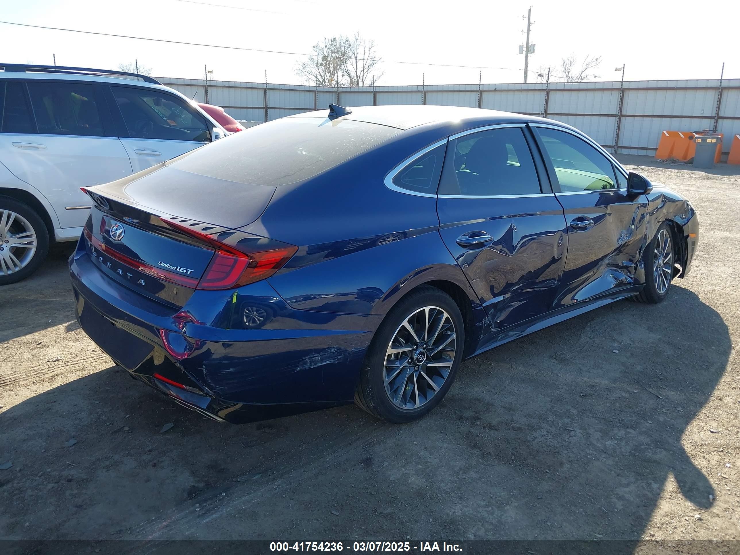 2020 Hyundai Sonata Limited Синий vin: 5NPEH4J20LH059496