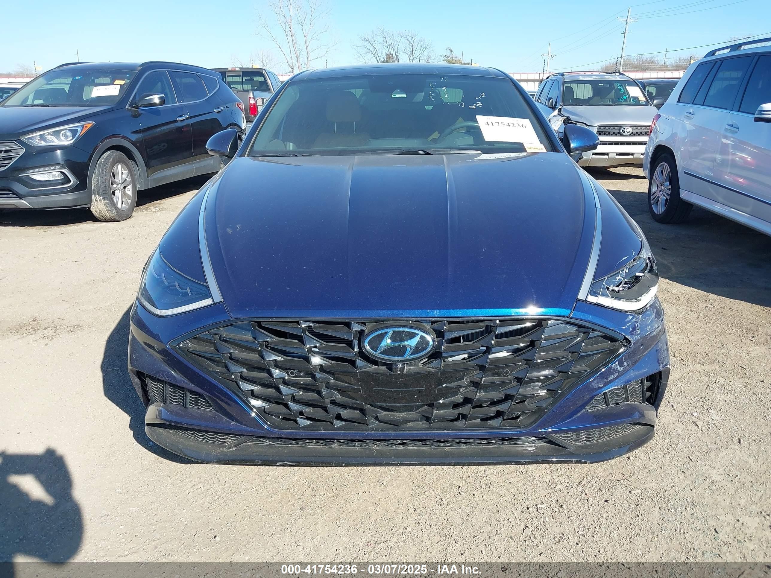 2020 Hyundai Sonata Limited Синий vin: 5NPEH4J20LH059496