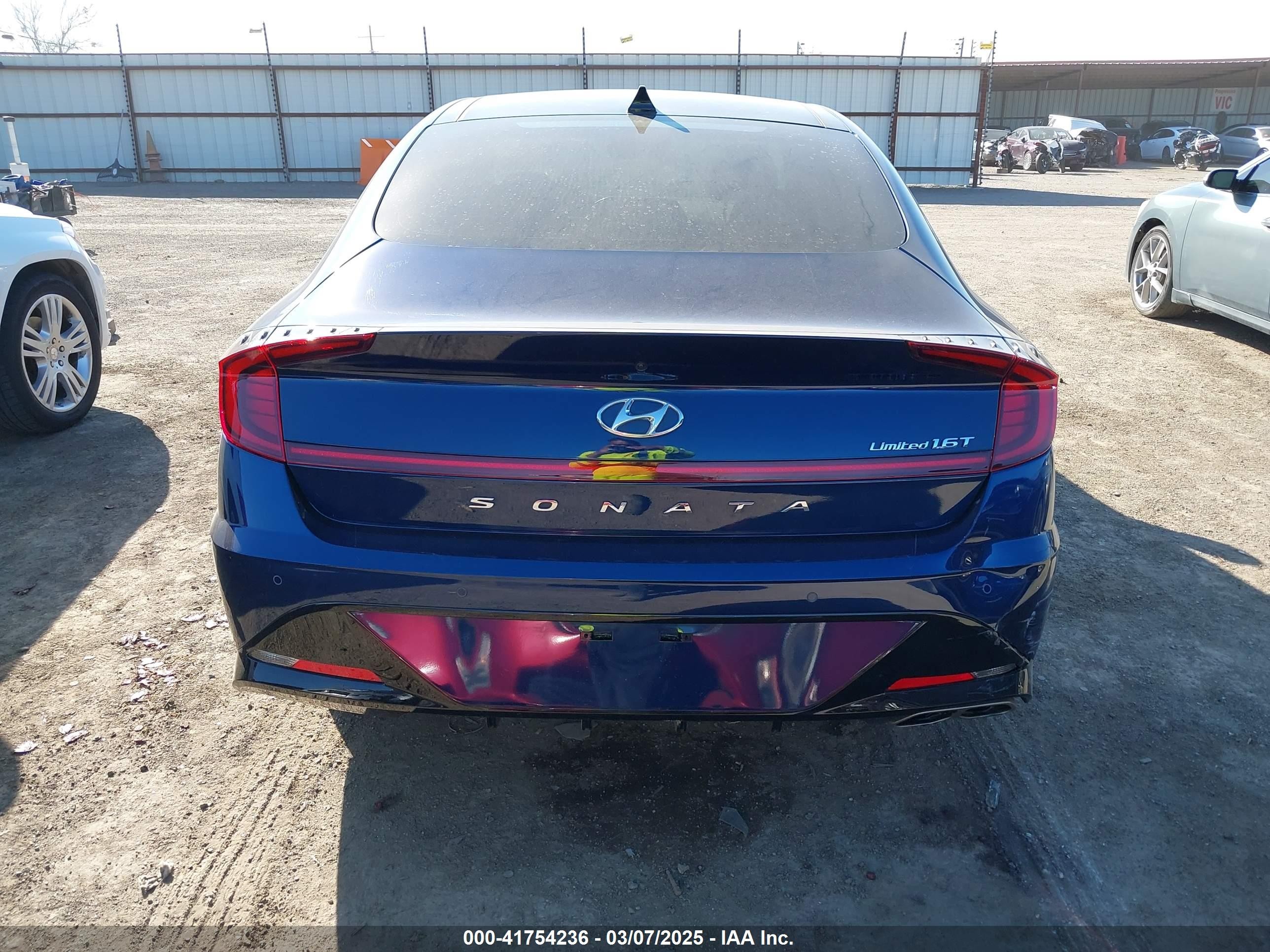 2020 Hyundai Sonata Limited Синий vin: 5NPEH4J20LH059496