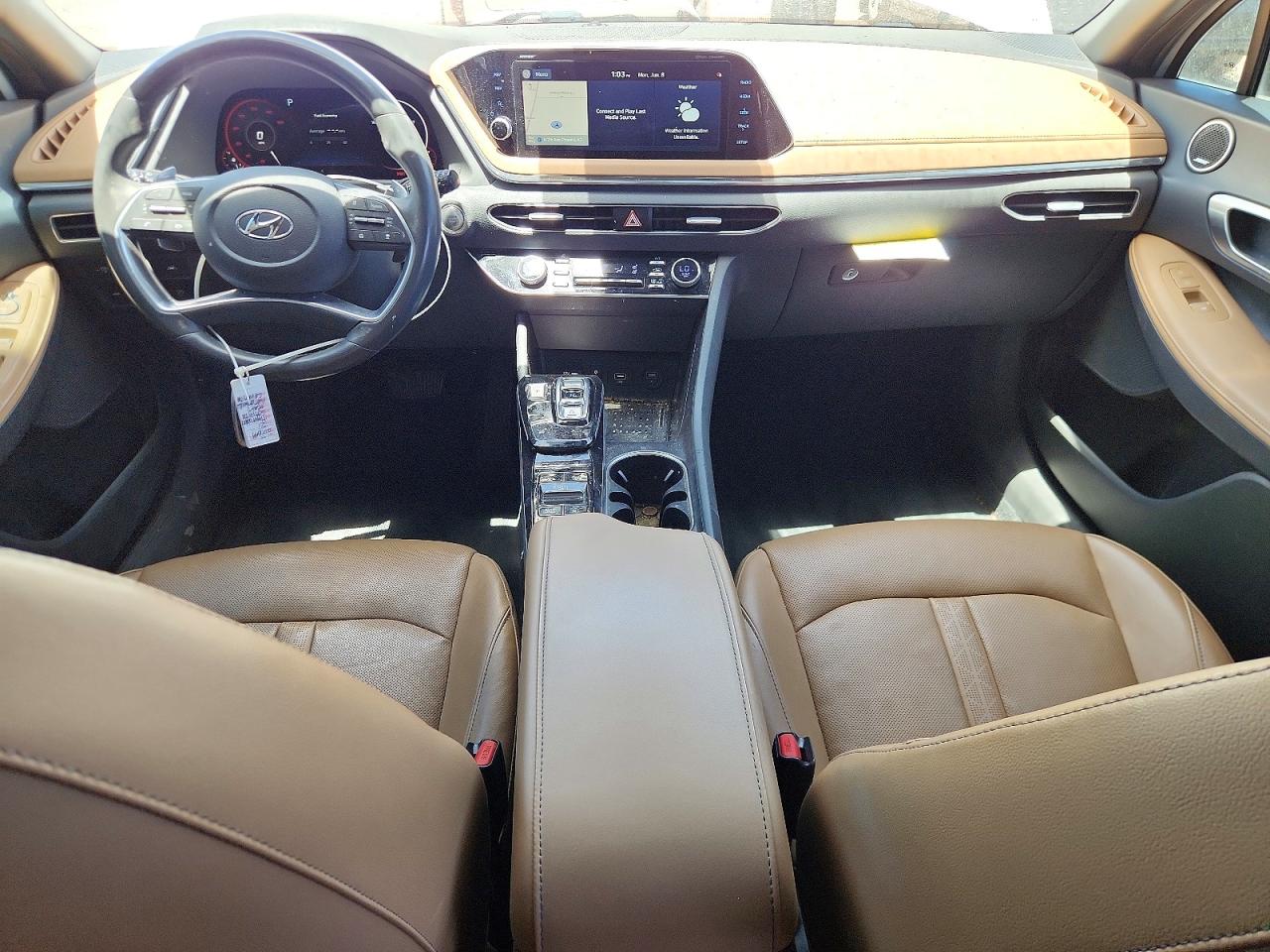2021 Hyundai Sonata Limited White vin: 5NPEH4J24MH123136