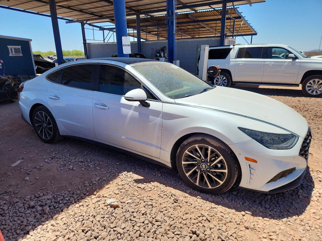 2021 Hyundai Sonata Limited White vin: 5NPEH4J24MH123136