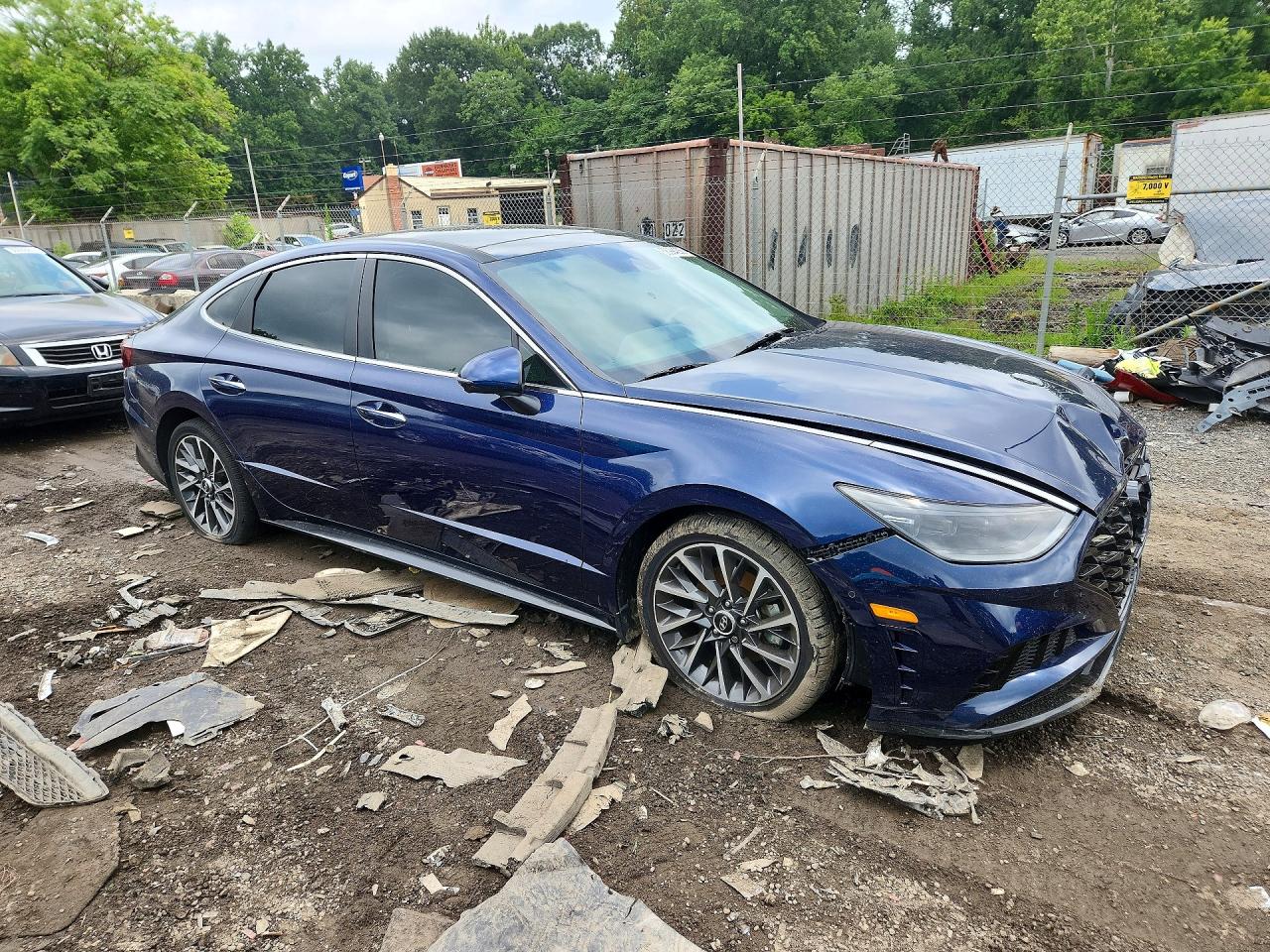 2022 Hyundai Sonata Limited Blue vin: 5NPEH4J27NH140806