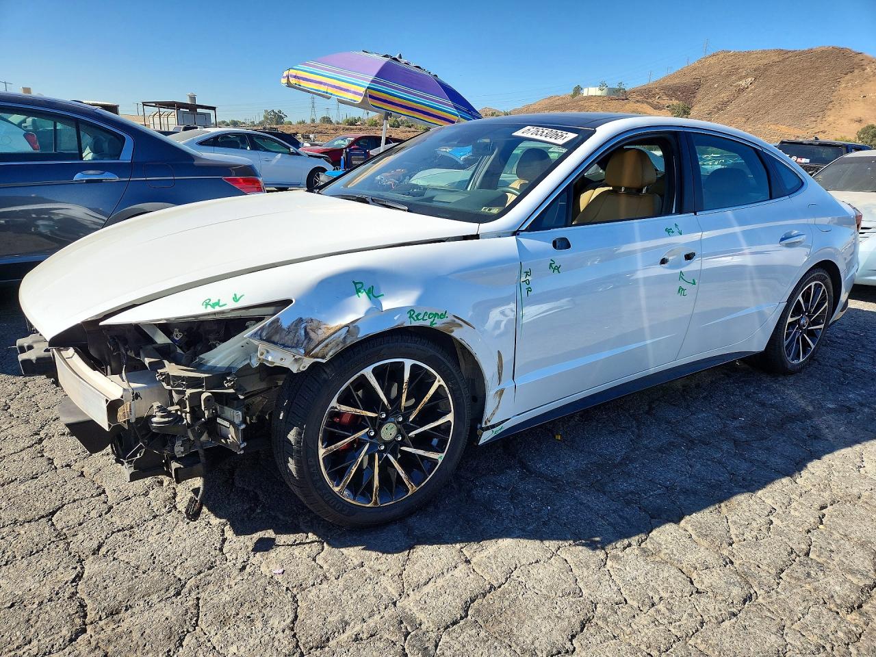 2021 Hyundai Sonata Limited White vin: 5NPEH4J28MH067198