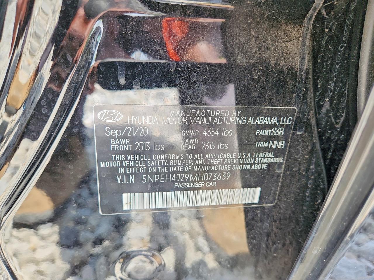 2021 Hyundai Sonata Limited Black vin: 5NPEH4J29MH073639