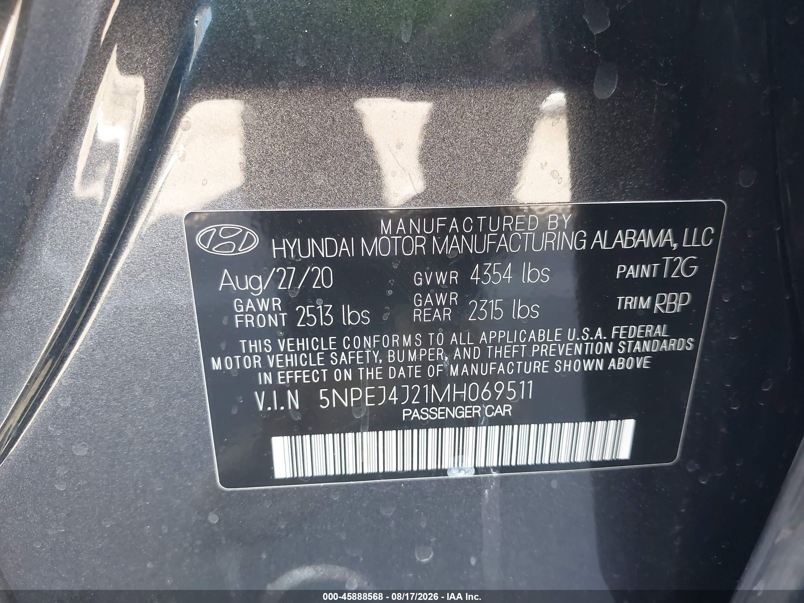 2021 Hyundai Sonata Sel Plus Серый vin: 5NPEJ4J21MH069511