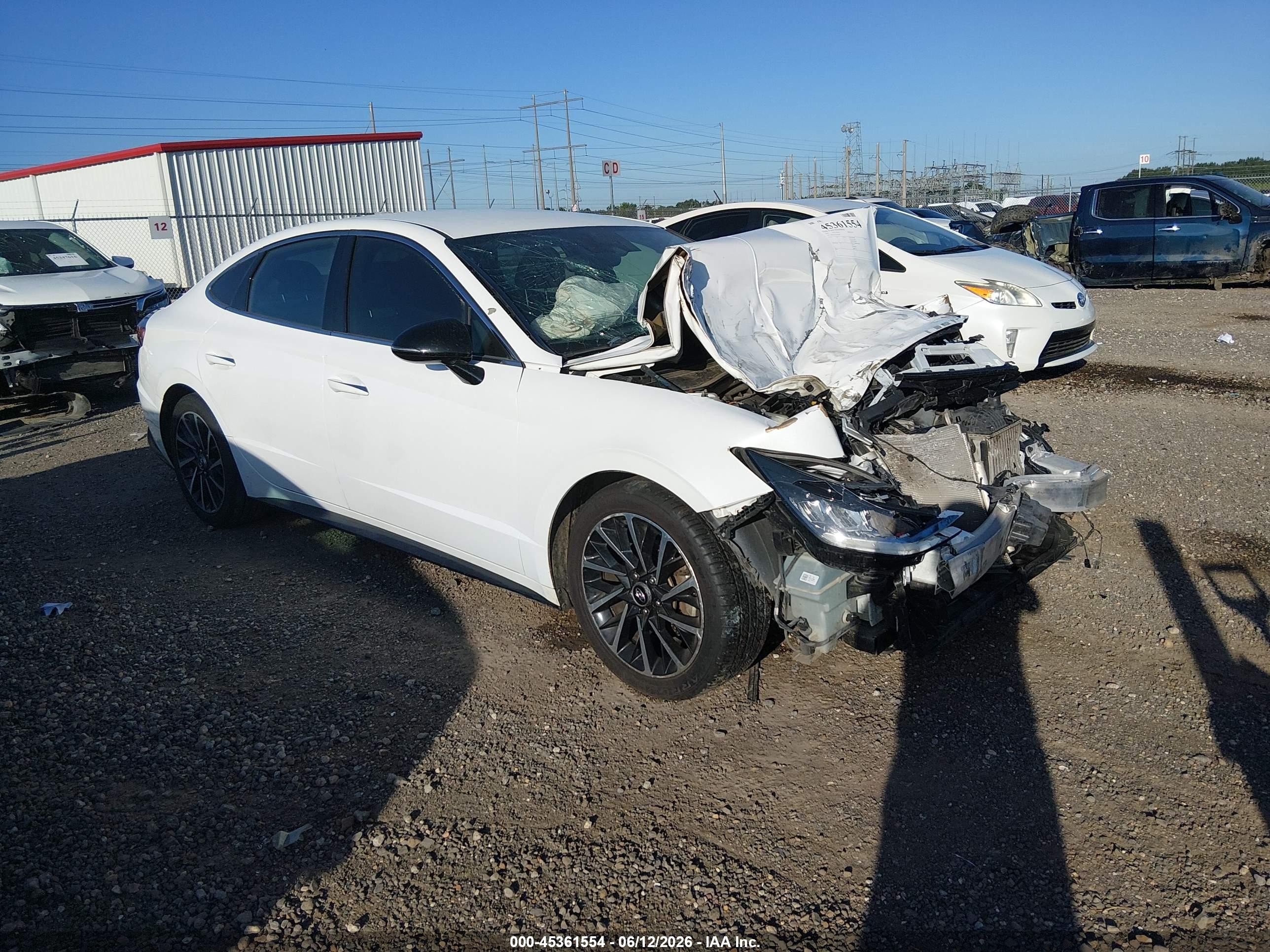 2020 Hyundai Sonata Sel Plus White vin: 5NPEJ4J22LH024690