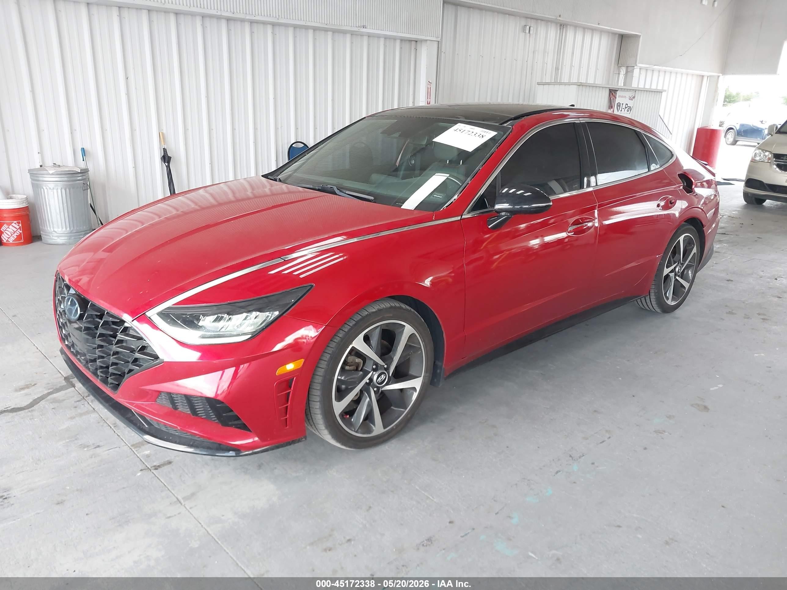 2021 Hyundai Sonata Sel Plus Red vin: 5NPEJ4J23MH133015