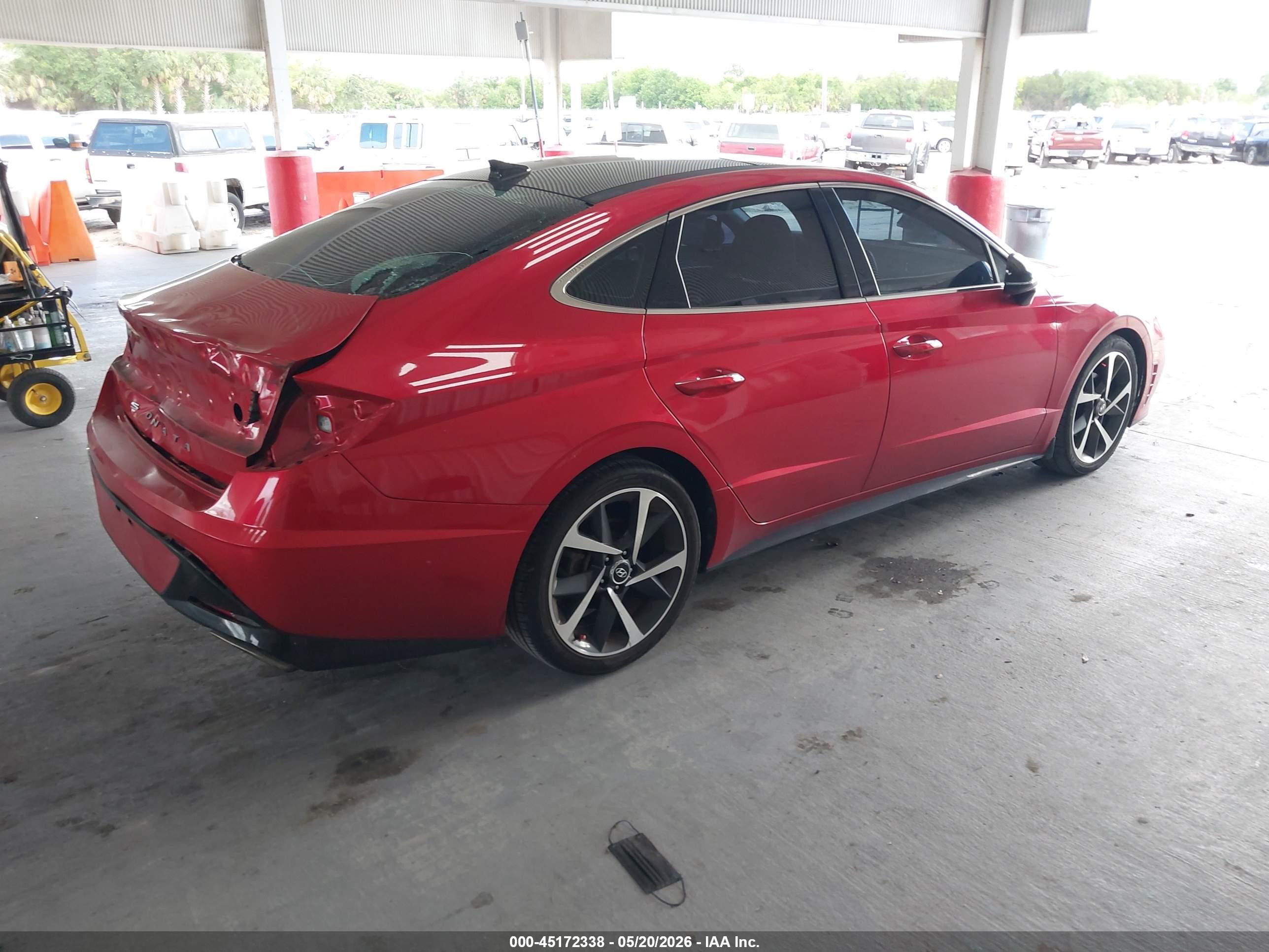 2021 Hyundai Sonata Sel Plus Red vin: 5NPEJ4J23MH133015