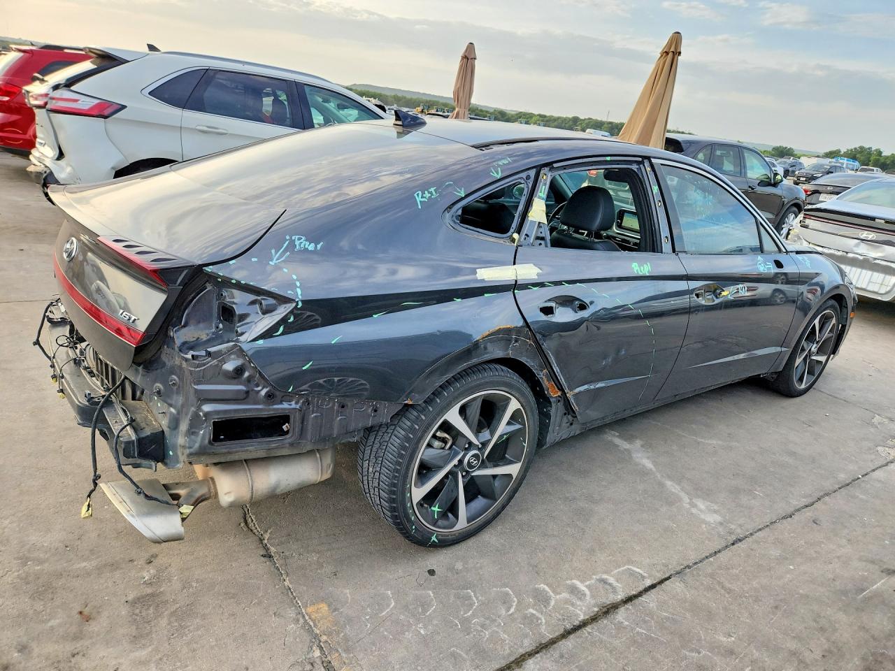 2022 Hyundai Sonata Sel Plus Черный vin: 5NPEJ4J25NH138413