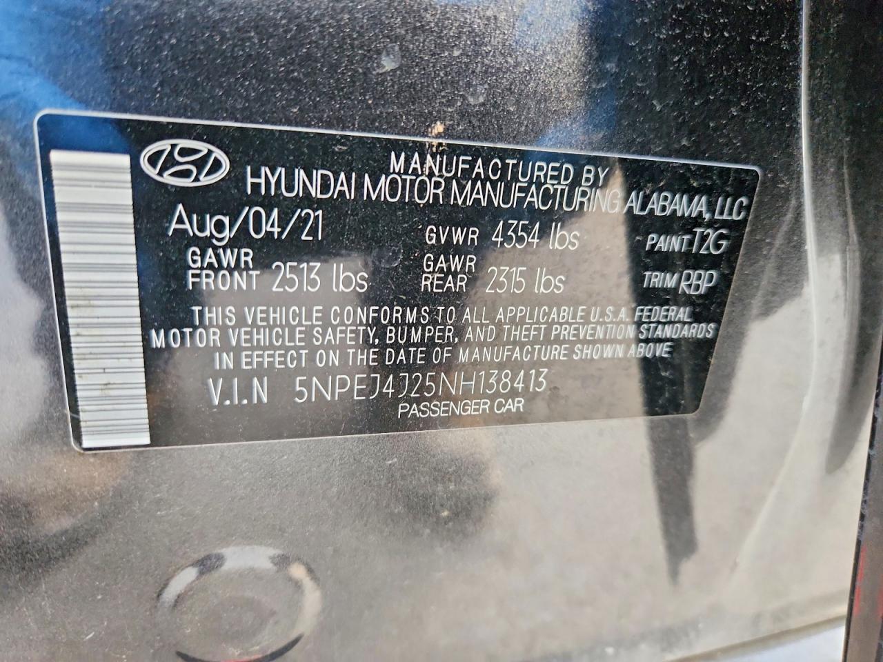 2022 Hyundai Sonata Sel Plus Черный vin: 5NPEJ4J25NH138413