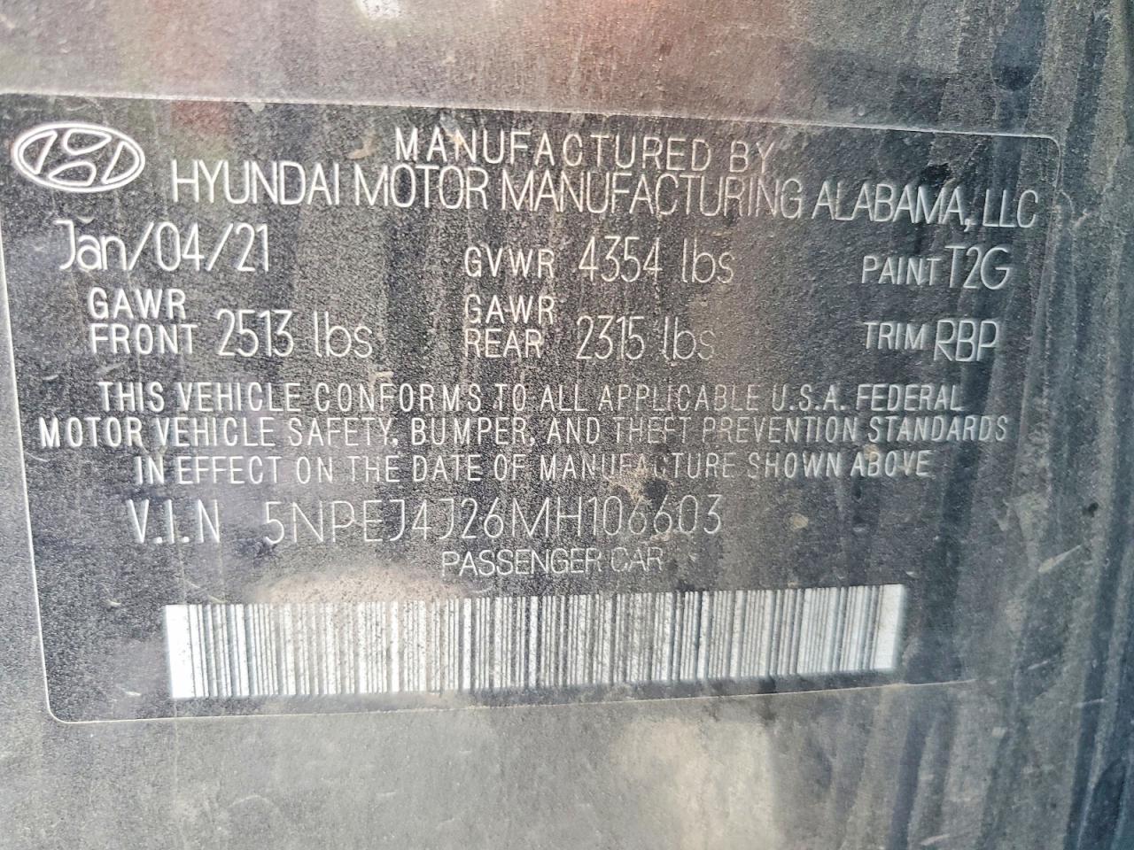 2021 Hyundai Sonata Sel Plus Серый vin: 5NPEJ4J26MH106603
