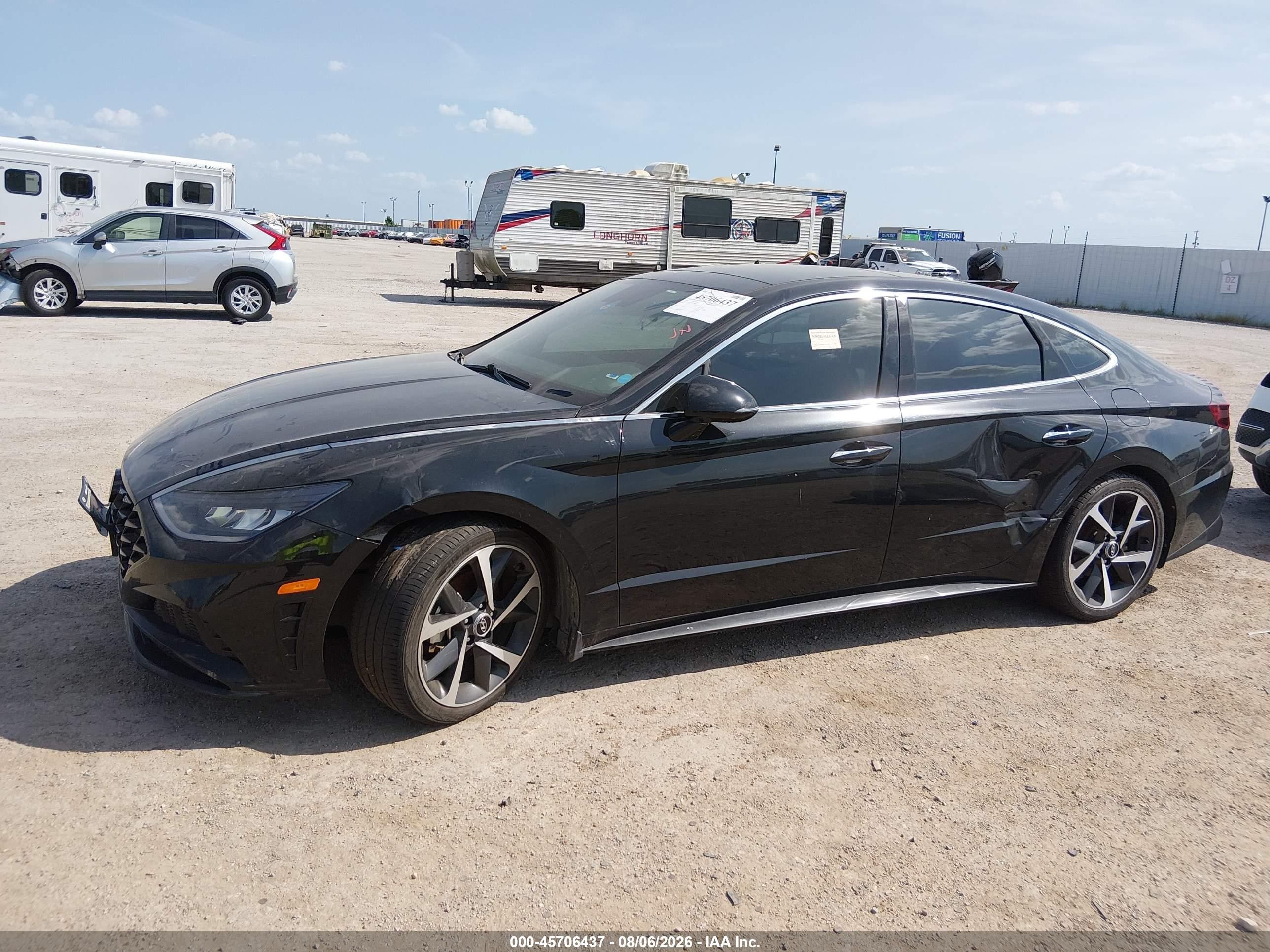 2021 Hyundai Sonata Sel Plus Black vin: 5NPEJ4J28MH124889