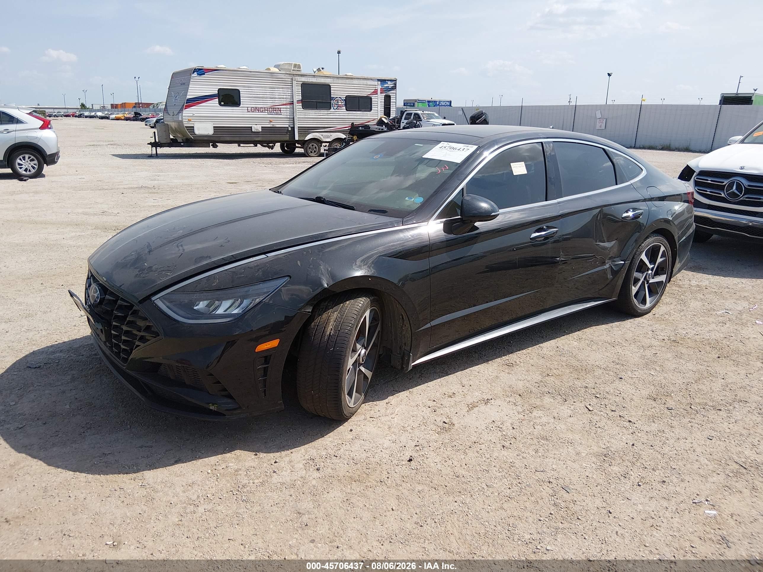 2021 Hyundai Sonata Sel Plus Black vin: 5NPEJ4J28MH124889