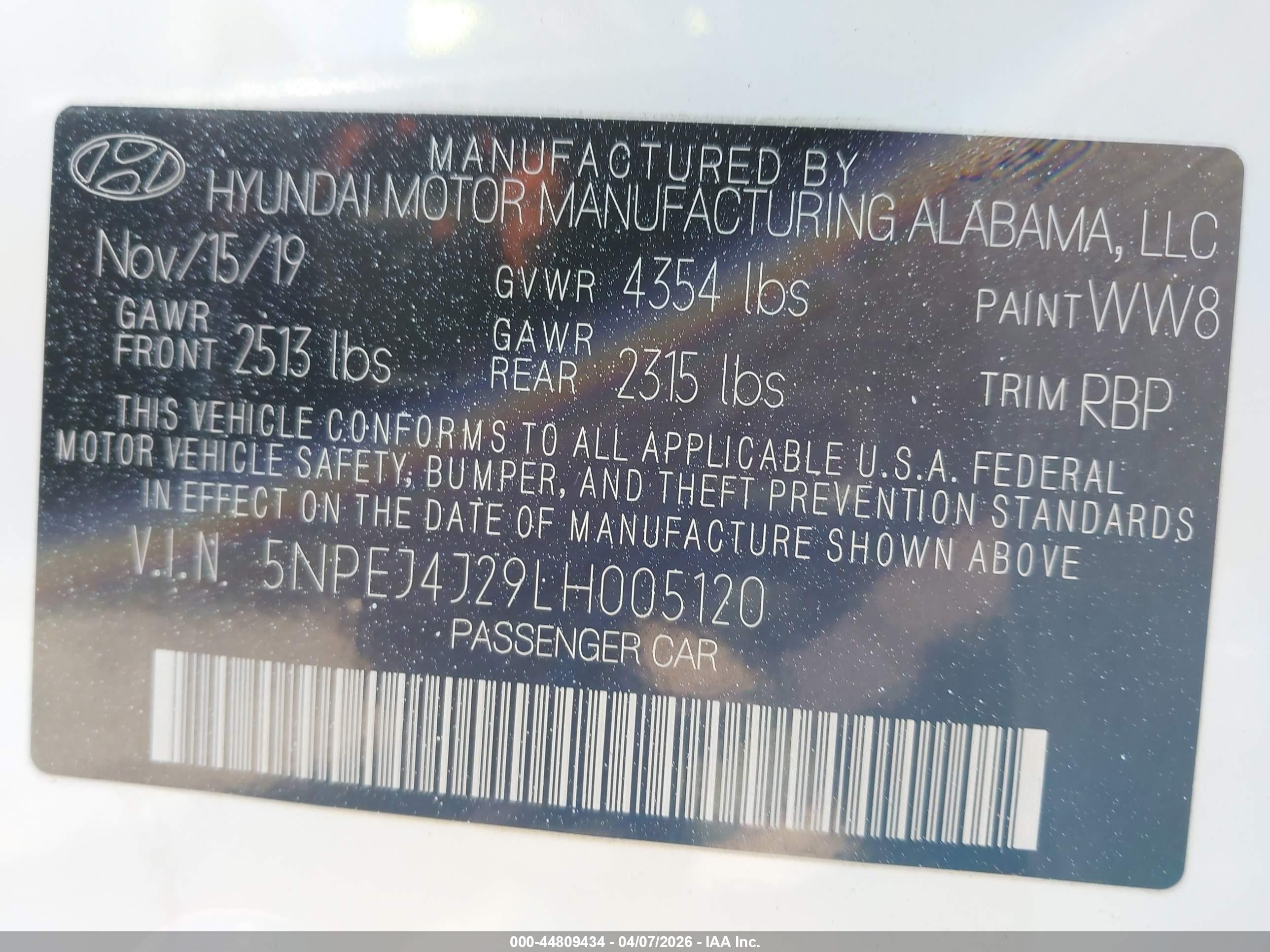 2020 Hyundai Sonata Sel Plus White vin: 5NPEJ4J29LH005120