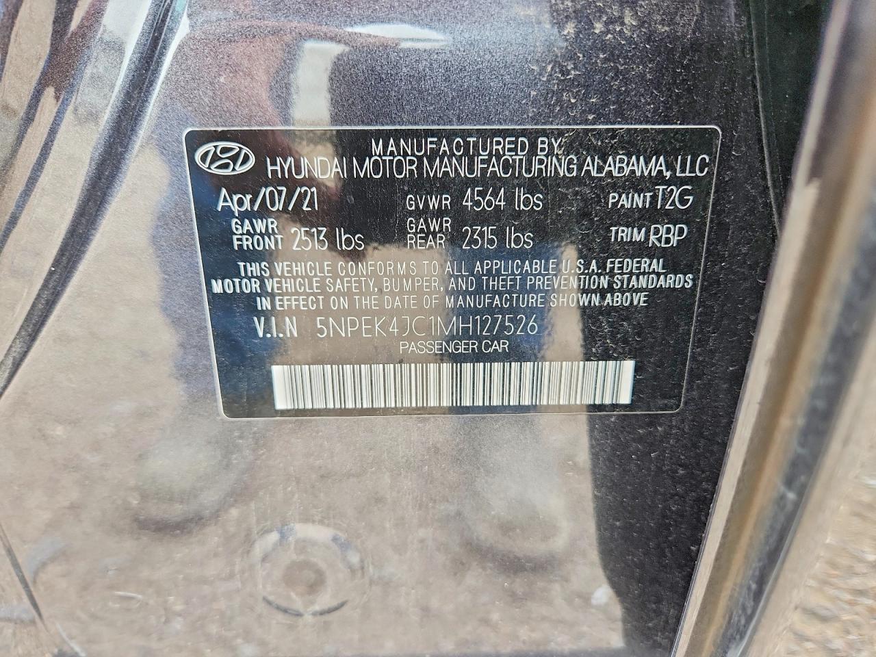 2021 Hyundai Sonata Black vin: 5NPEK4JC1MH127526
